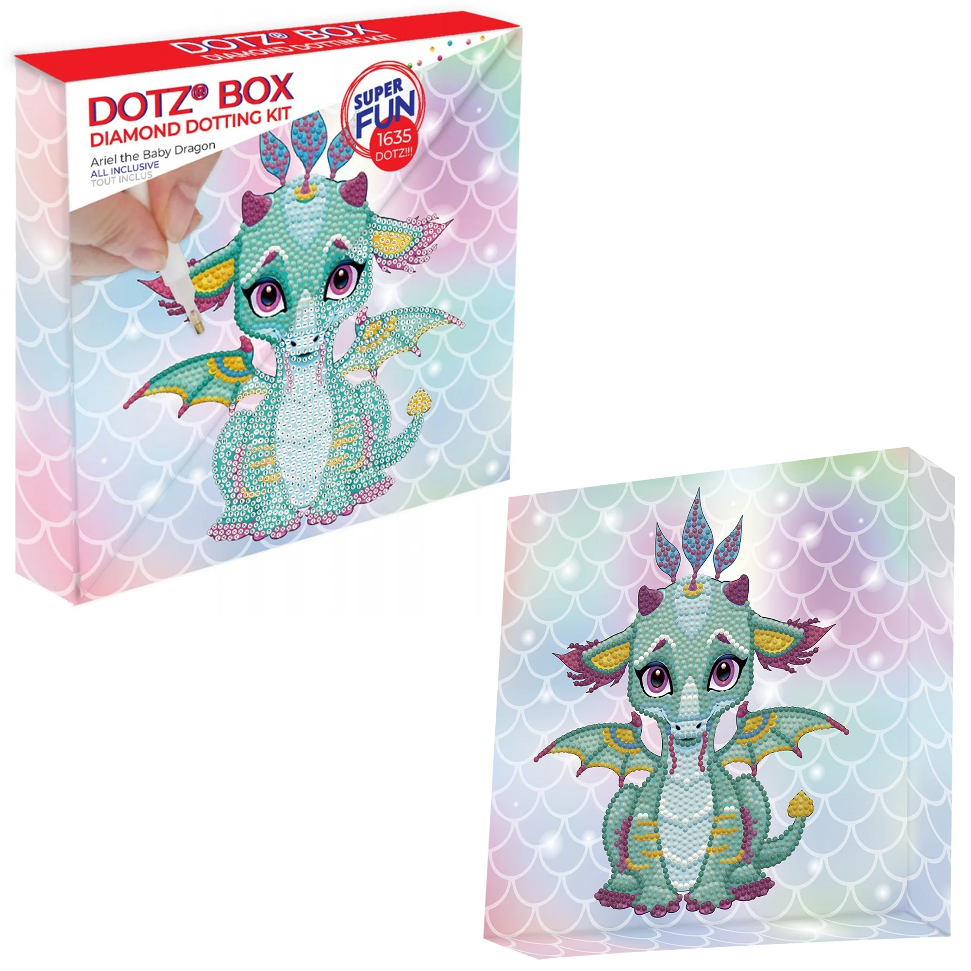 Diamond Dotz Decorative Box Ariel the Baby Dragon - 8.7" x 8.7" - Image 8