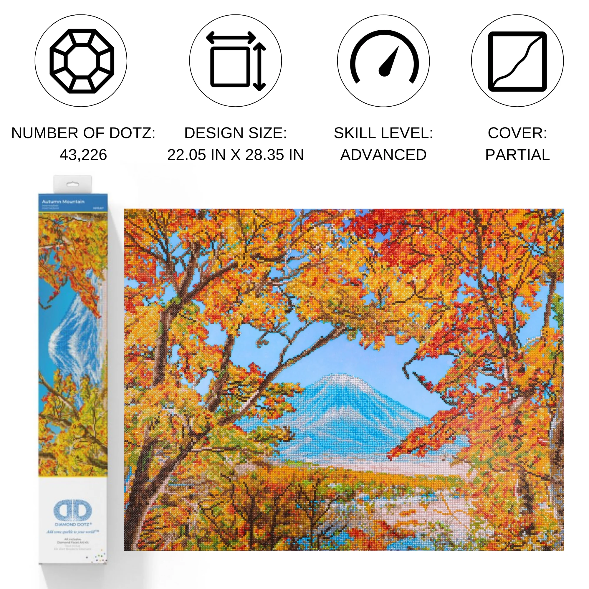 Diamond Dotz Autumn Mountain - 28.4" x 22.1" - Image 4