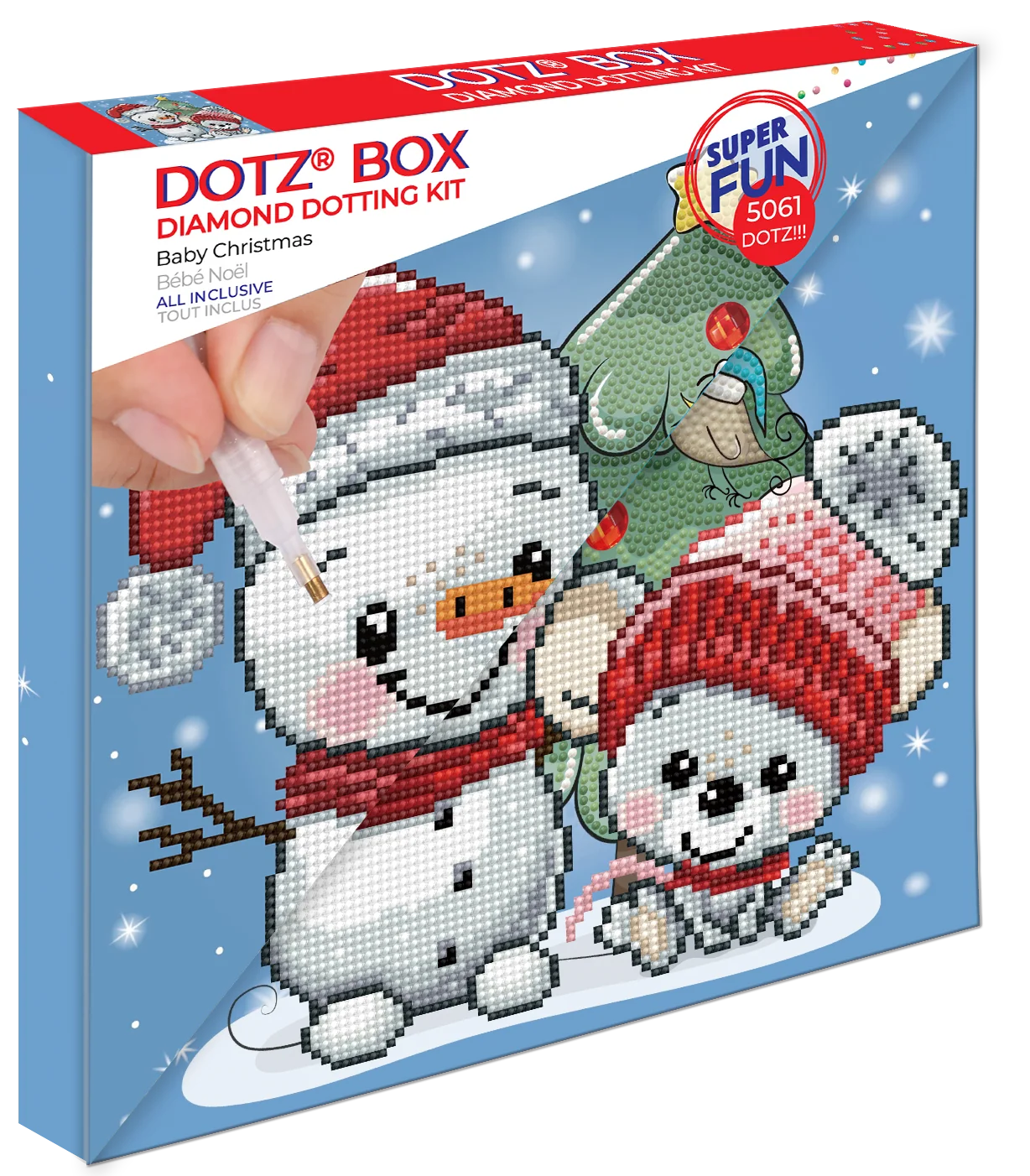 Diamond Dotz Decorative Box Baby Christmas - 11" x 11" - Image 3