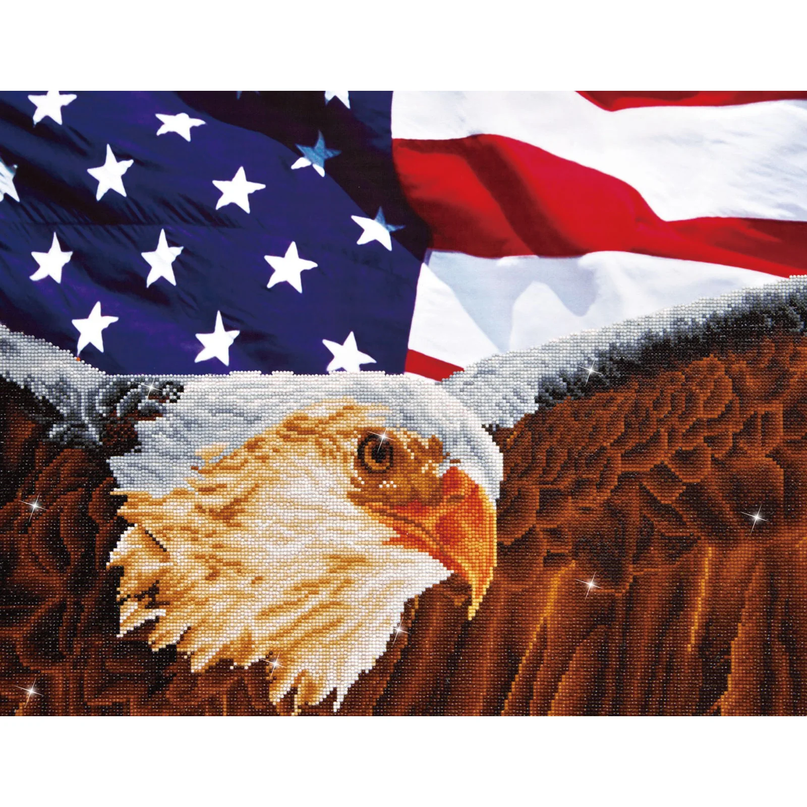 Diamond Dotz Bald Eagle & Flag - 28.0" x 22.0" - Image 6
