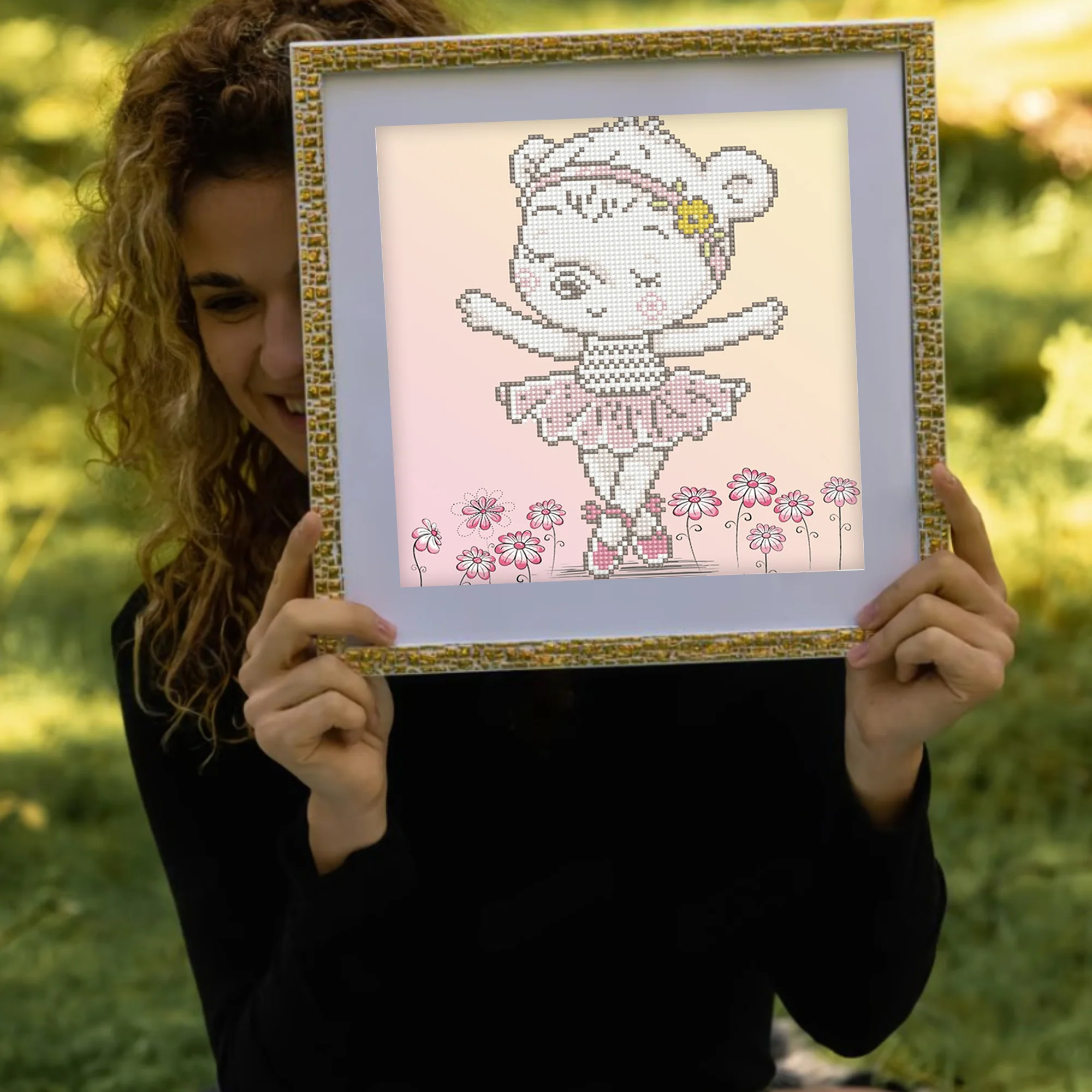Diamond Dotz Ballet Bear - 12.6" x 12.6" - Image 4