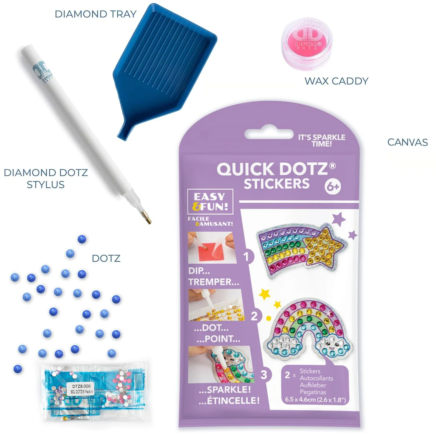 Diamond Dotz BIG DOTZ Stickers Pack 7 - Star Rainbow - Image 5