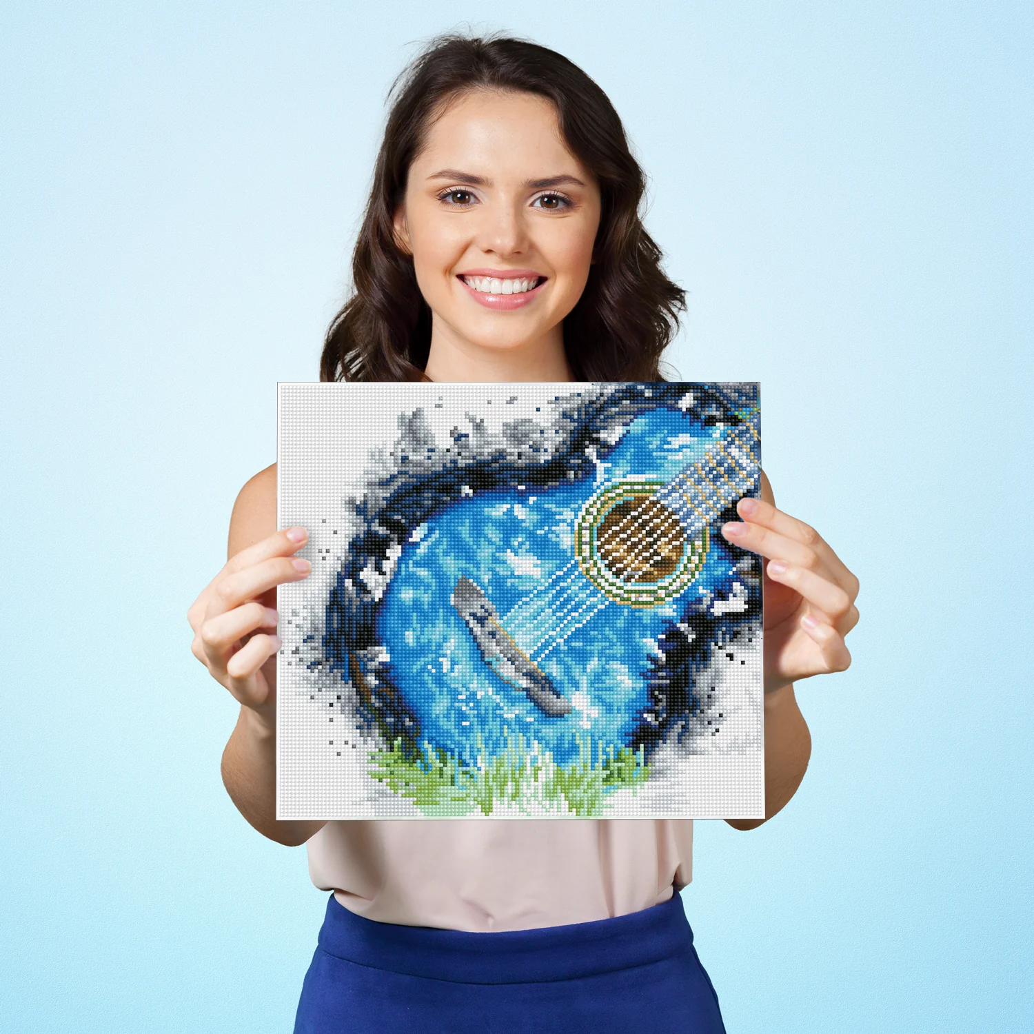 Diamond Dotz Blue Grass - 13.4" x 12.2" - Image 2