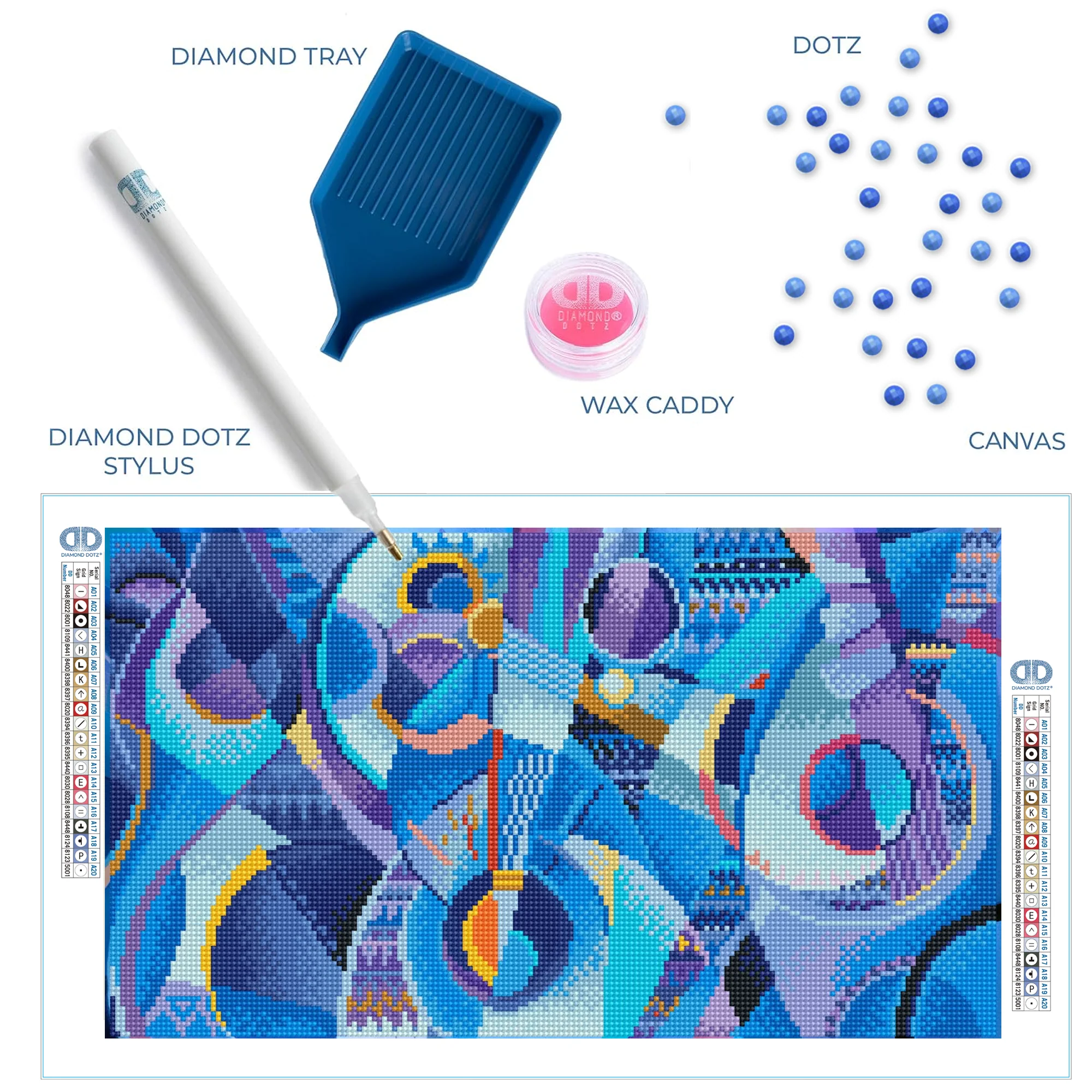 Diamond Dotz Blue Moods - 18.5" x 10.6" - Image 5