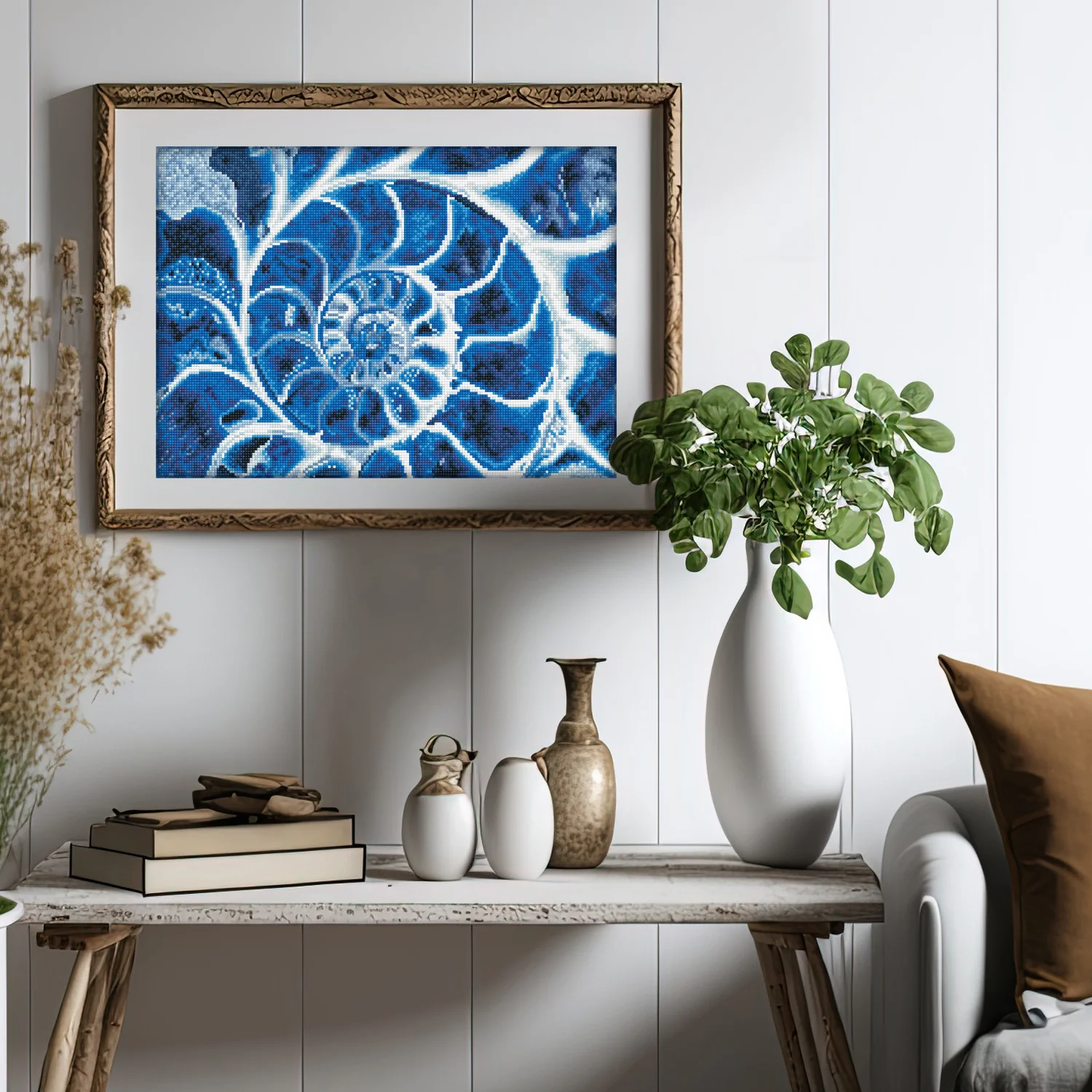 Diamond Dotz Blue Nautilus - 20.1" x 14.6" - Image 4