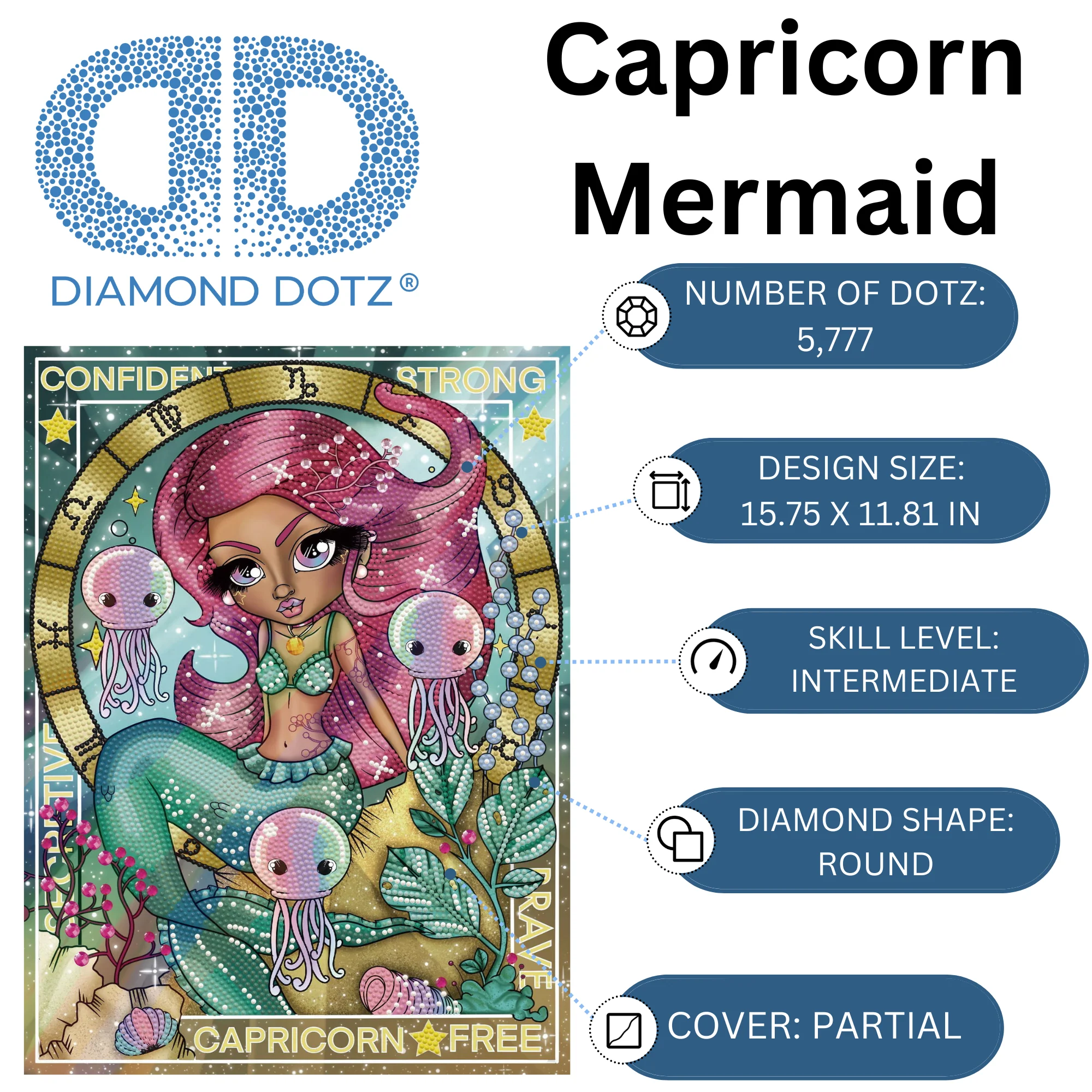 Diamond Dotz Capricorn - 11.8" x 15.8" - Image 3