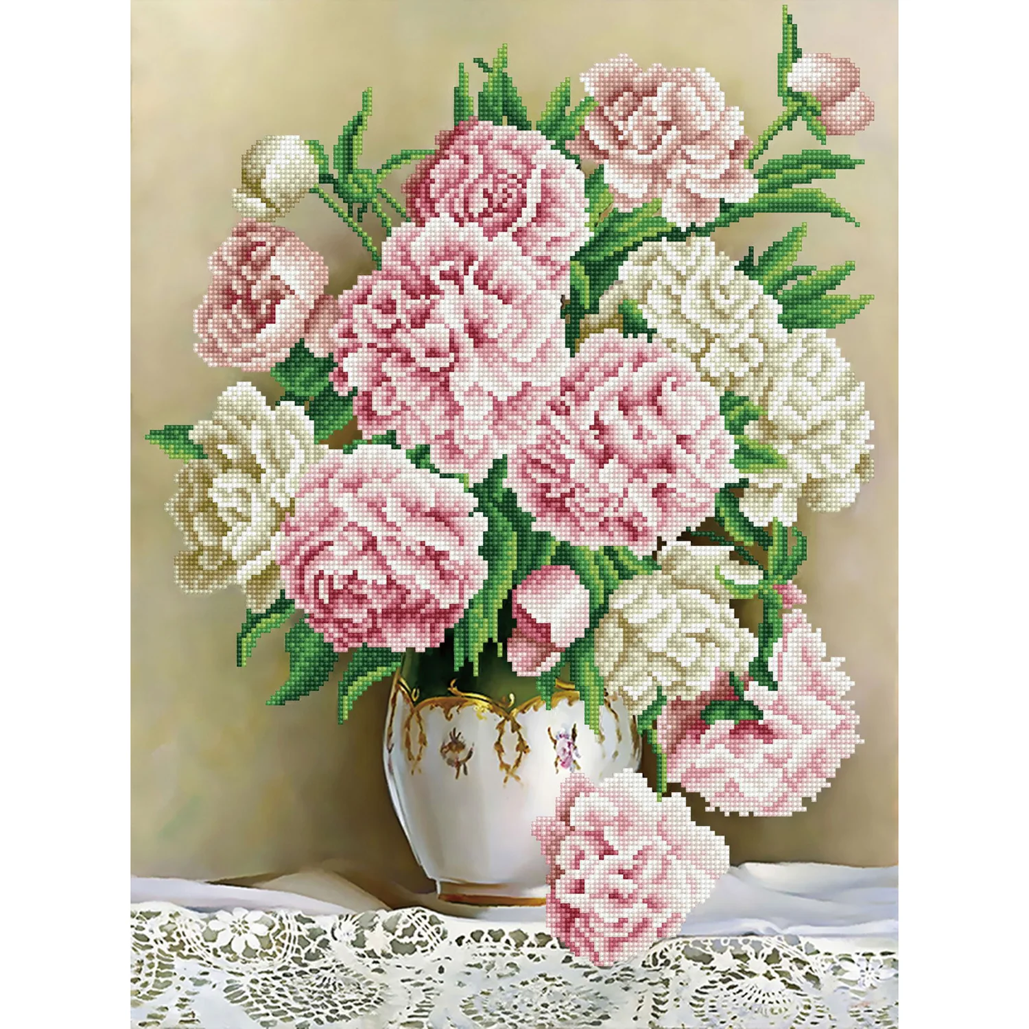 Diamond Dotz Carnation Bouquet - 17.7" x 23.6" - Image 6
