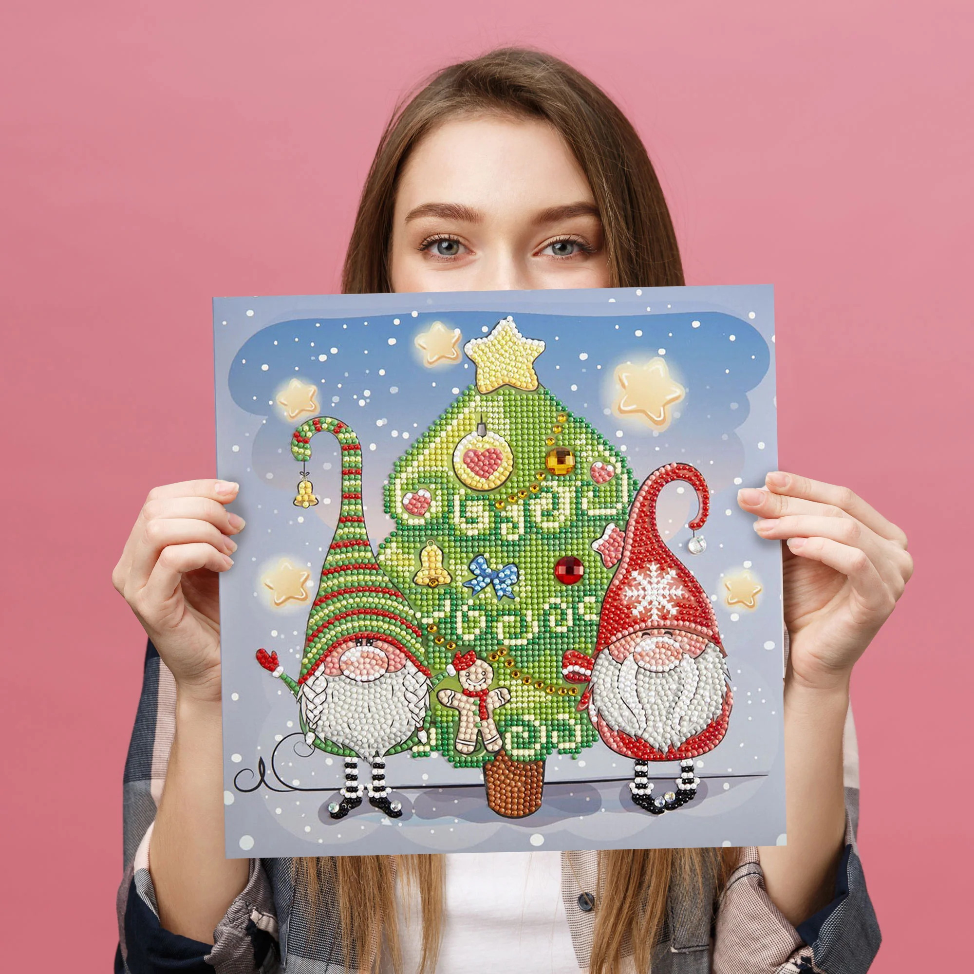 Diamond Dotz Decorative Box Christmas Elves - 11.0" x 11.0" - Image 2
