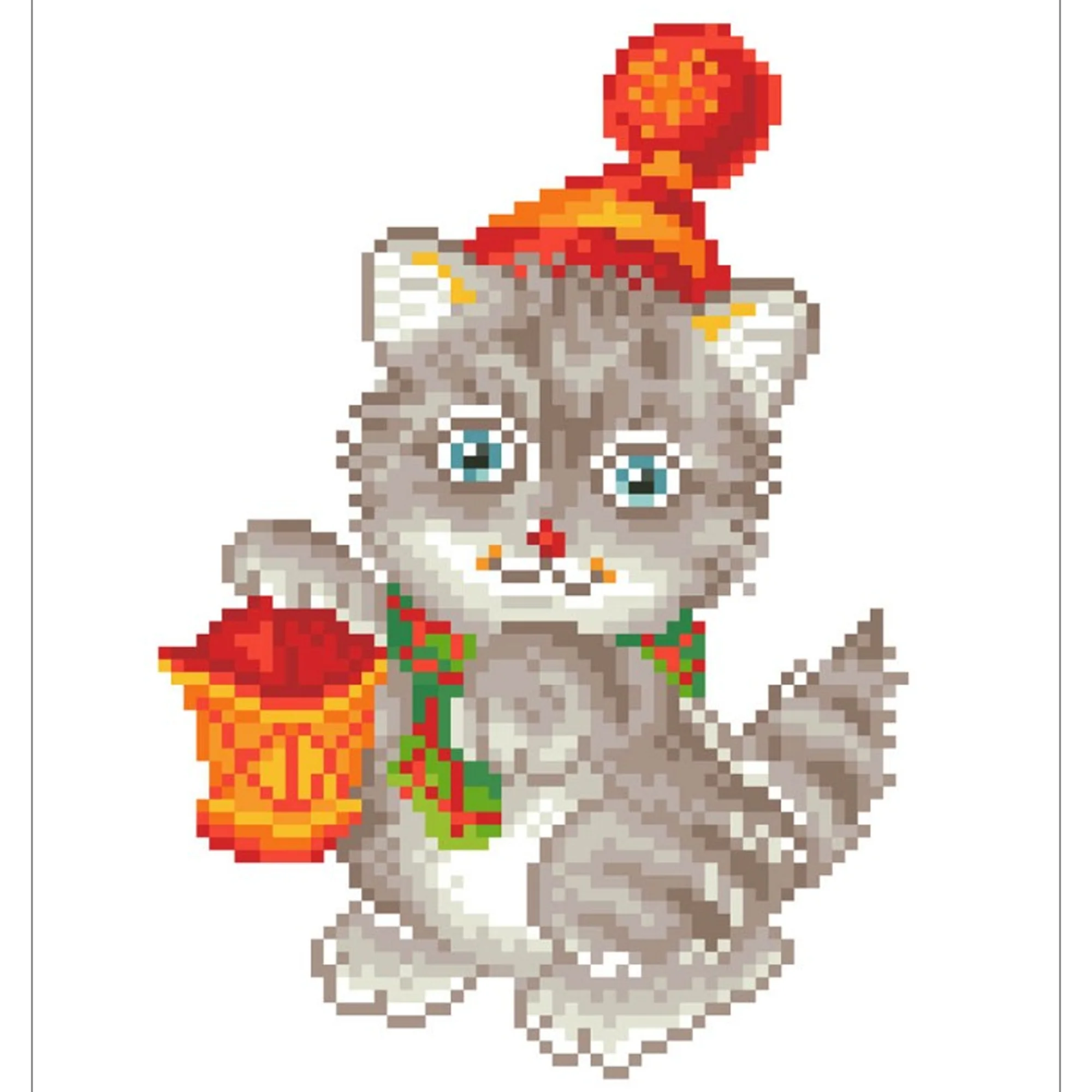 Diamond Dotz Christmas Kitten Glow - 9.1" x 9.8" - Image 5