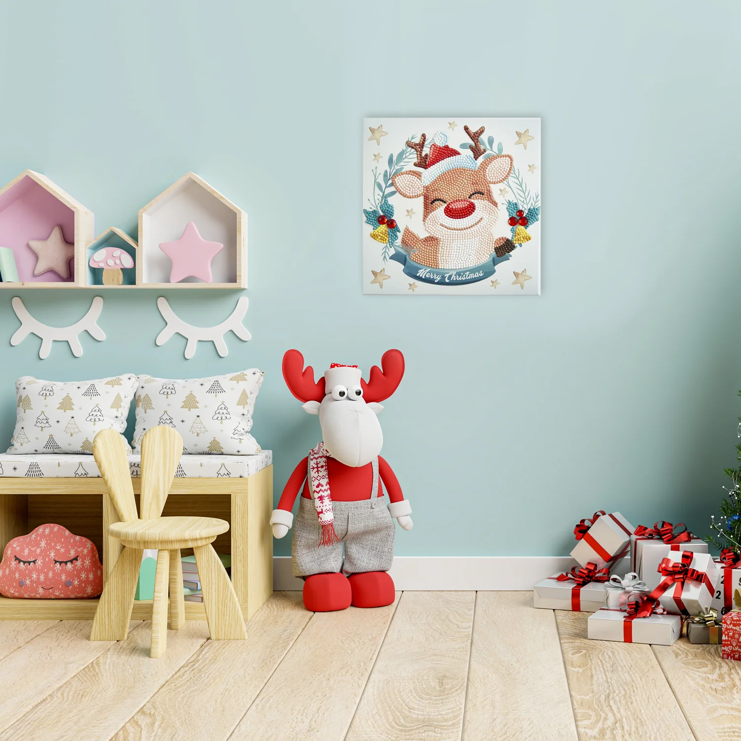Diamond Dotz Decorative Box Christmas Trio Reindeer - 8.7" x 8.7" - Image 4