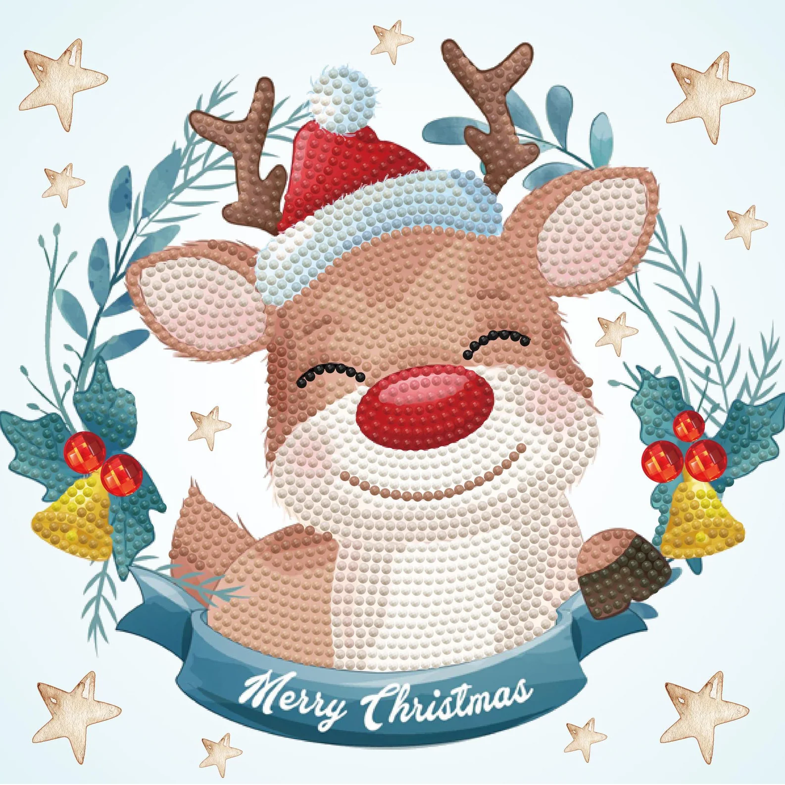 Diamond Dotz Decorative Box Christmas Trio Reindeer - 8.7" x 8.7" - Image 6