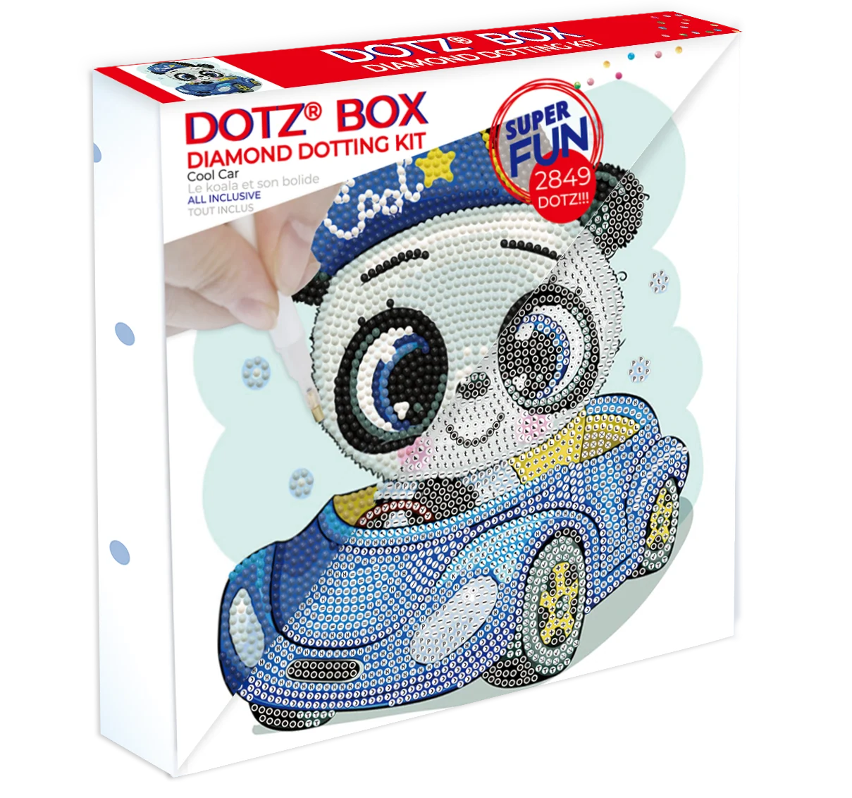 Diamond Dotz Decorative Box Cool Car - 8.7" x 8.7" - Image 3