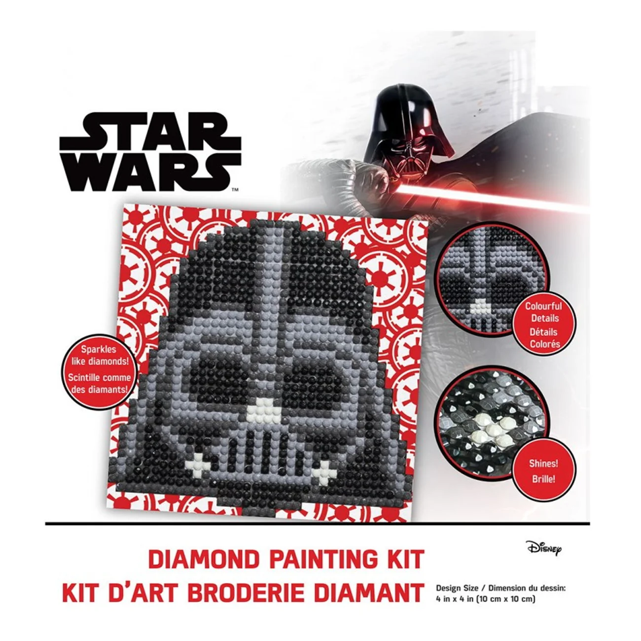 Diamond Dotz Darth Vader Fun - 3.9" x 3.9" - Image 6
