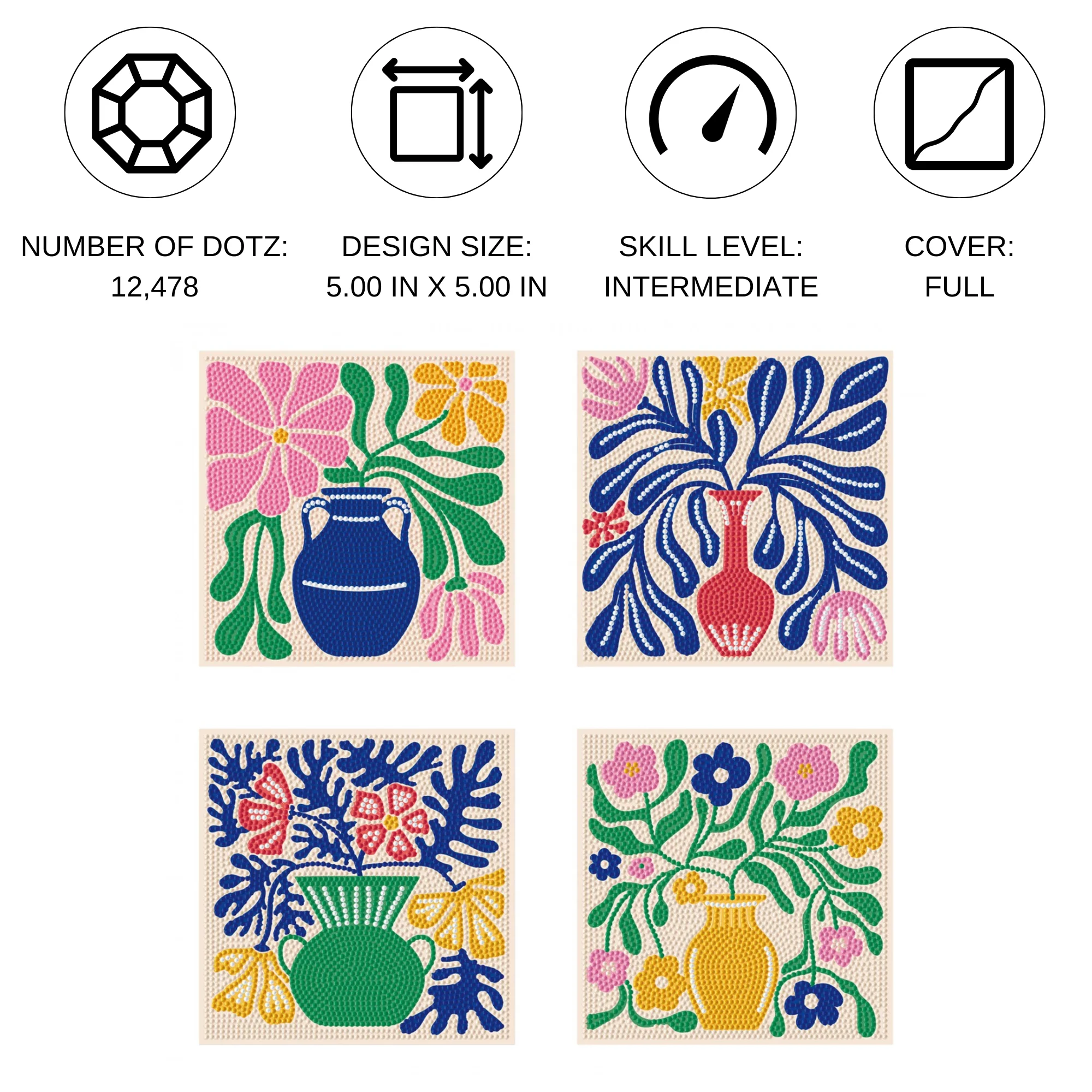 Diamond Dotz Mini Dotz Deco Vases - 5.0" x 5.0" - Image 3
