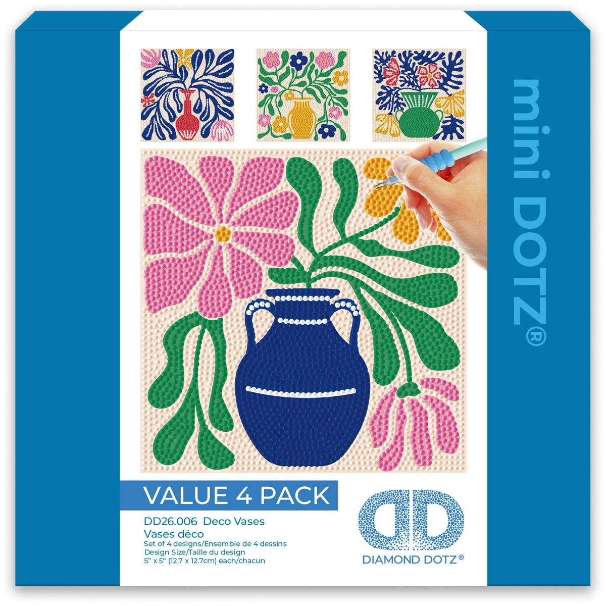 Diamond Dotz Mini Dotz Deco Vases - 5.0" x 5.0" - Image 8