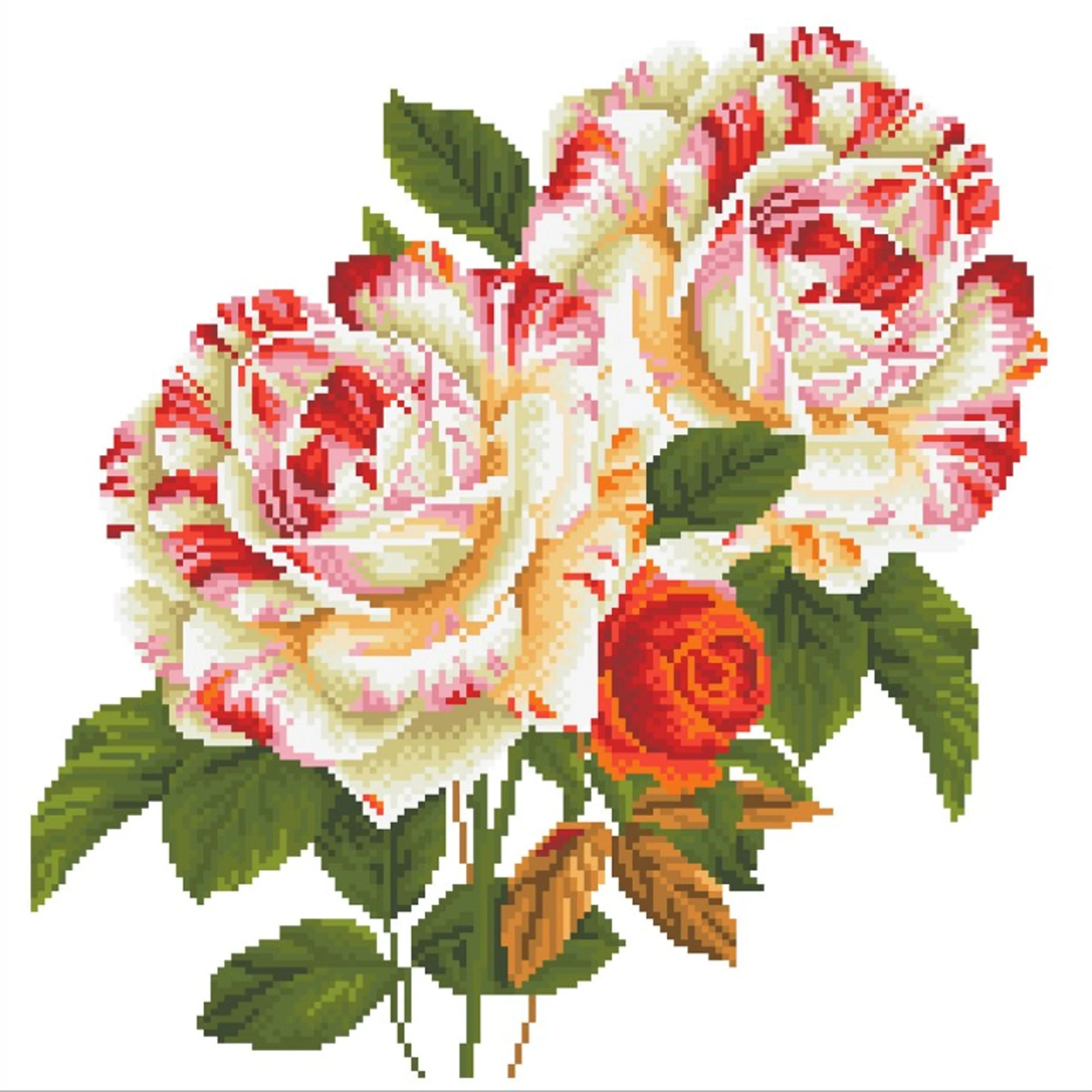 Diamond Dotz Camellia & Rose Bouquet - 17.7" x 17.7" - Image 5
