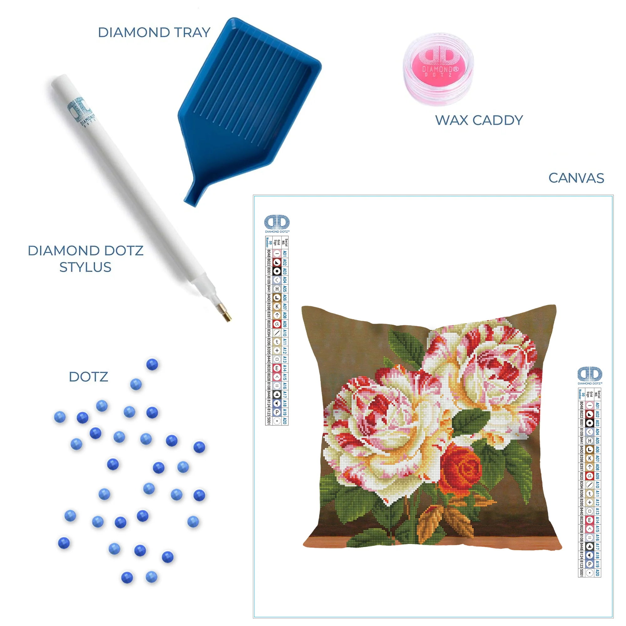 Diamond Dotz Camellia & Rose Bouquet - 17.7" x 17.7" - Image 6