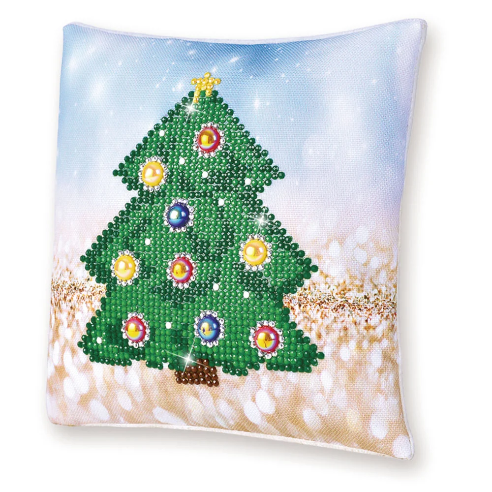 Diamond Dotz Christmas Tree Pillow - 7.1" x 7.1" - Image 5