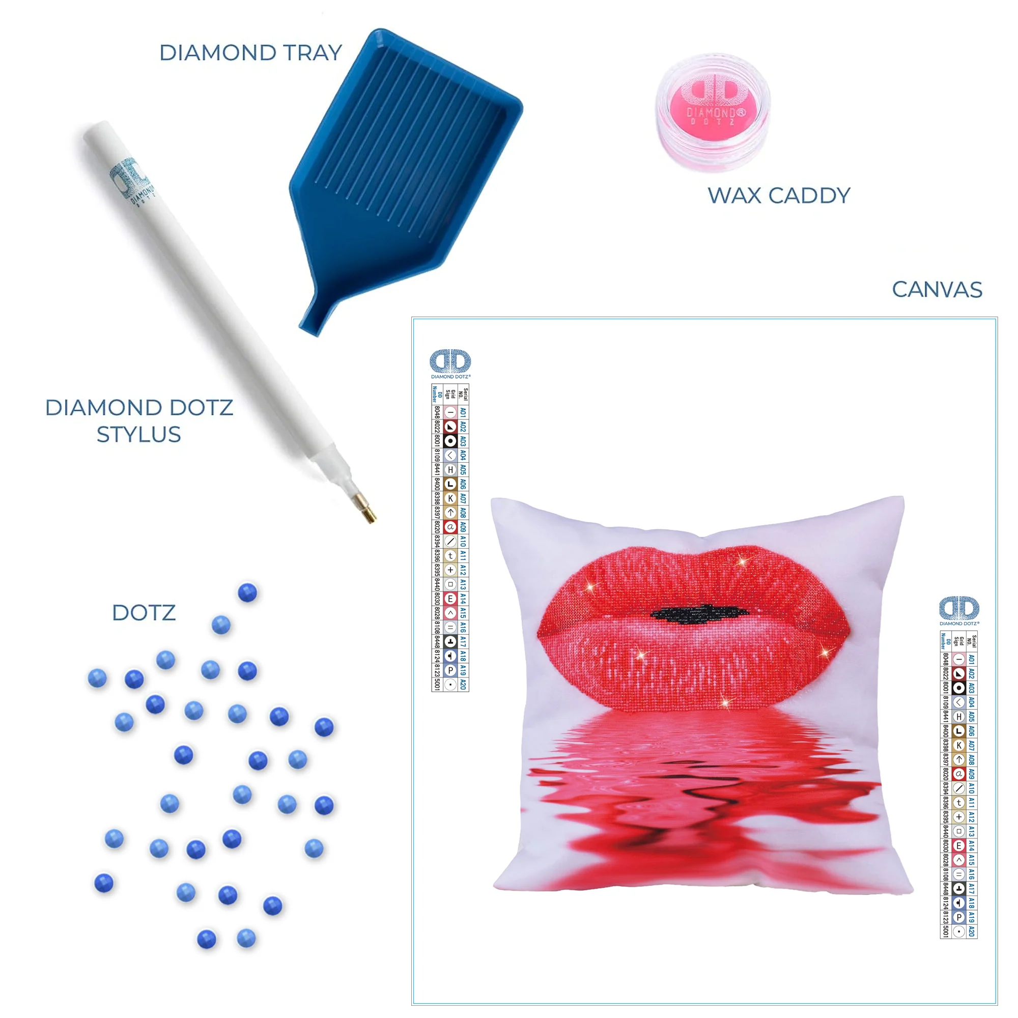 Diamond Dotz Hot Lips Pillow - 17.7" x 17.7" - Image 5