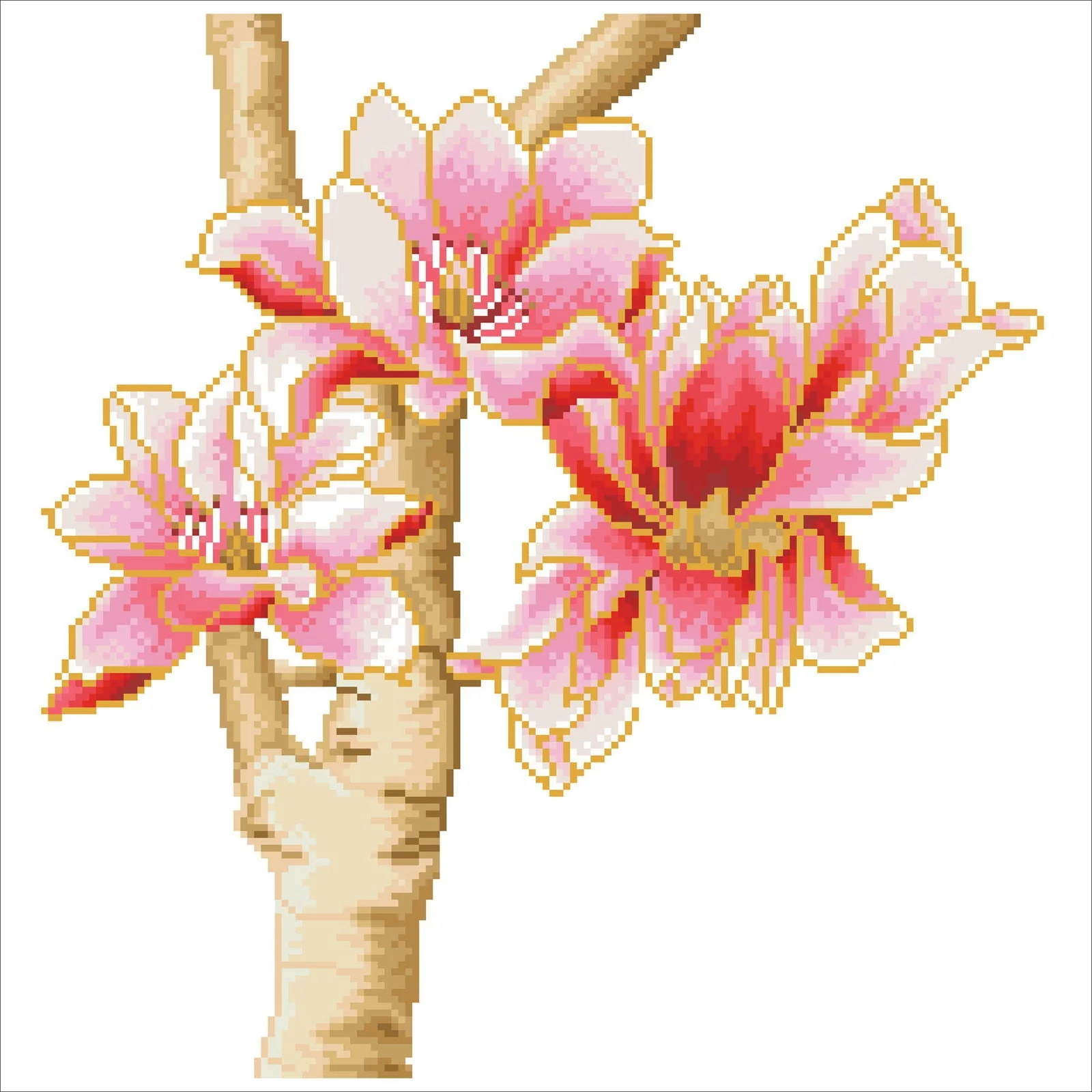 Diamond Dotz Magnolias On Blue 1 Pillow - 17.7" x 17.7" - Image 4