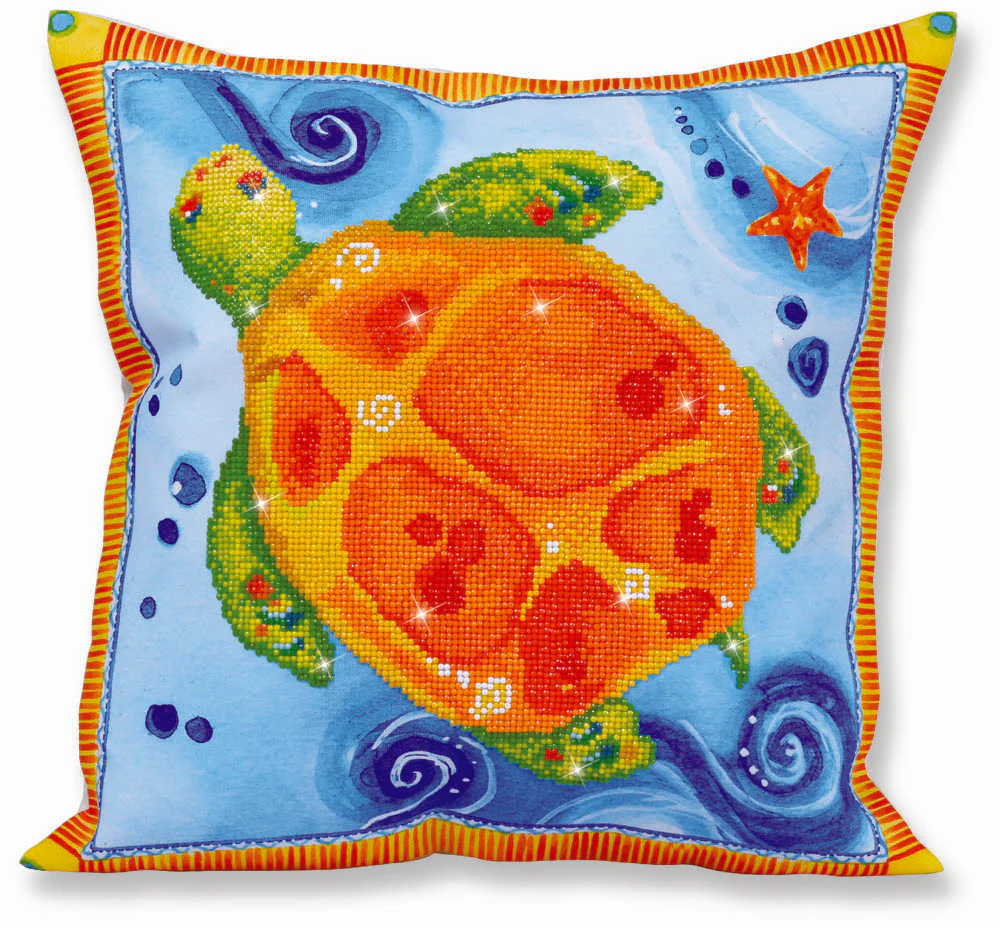 Diamond Dotz Turtle Journey Pillow - 17.7" x 17.7"