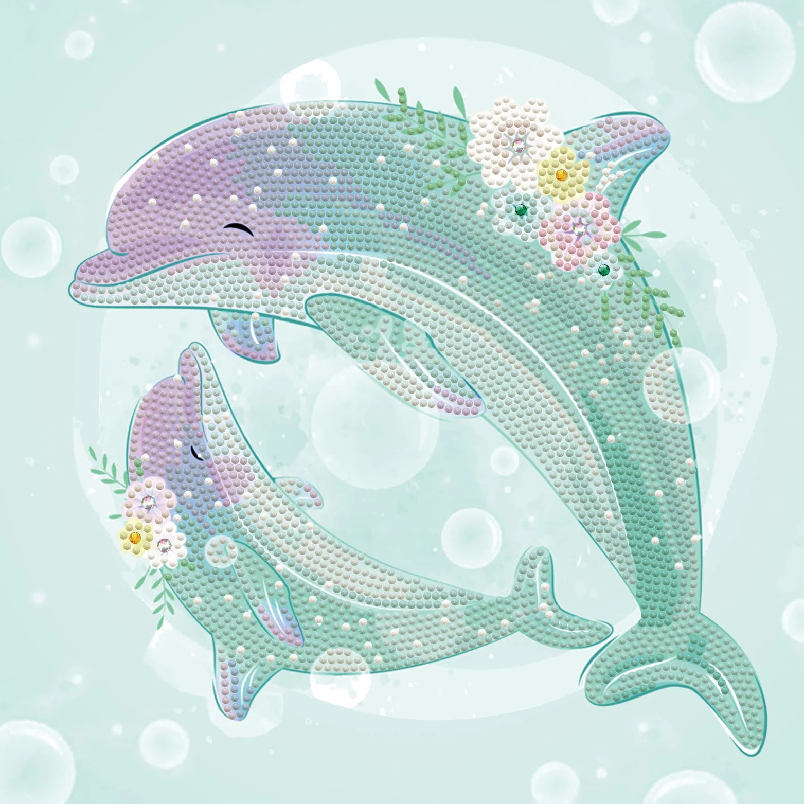 Diamond Dotz Decorative Box Dolphin Dance - 11.0" x 11.0" - Image 5