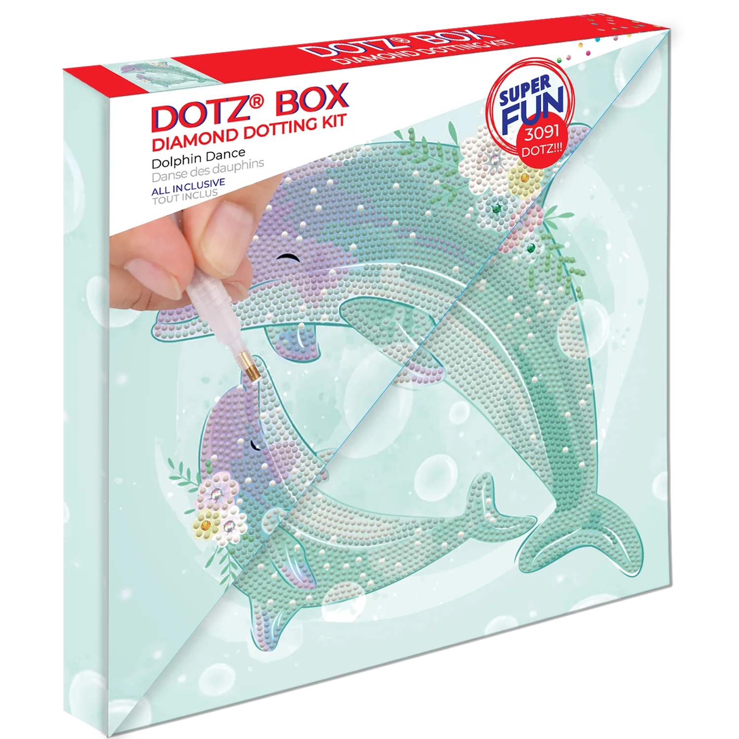 Diamond Dotz Decorative Box Dolphin Dance - 11.0" x 11.0" - Image 7
