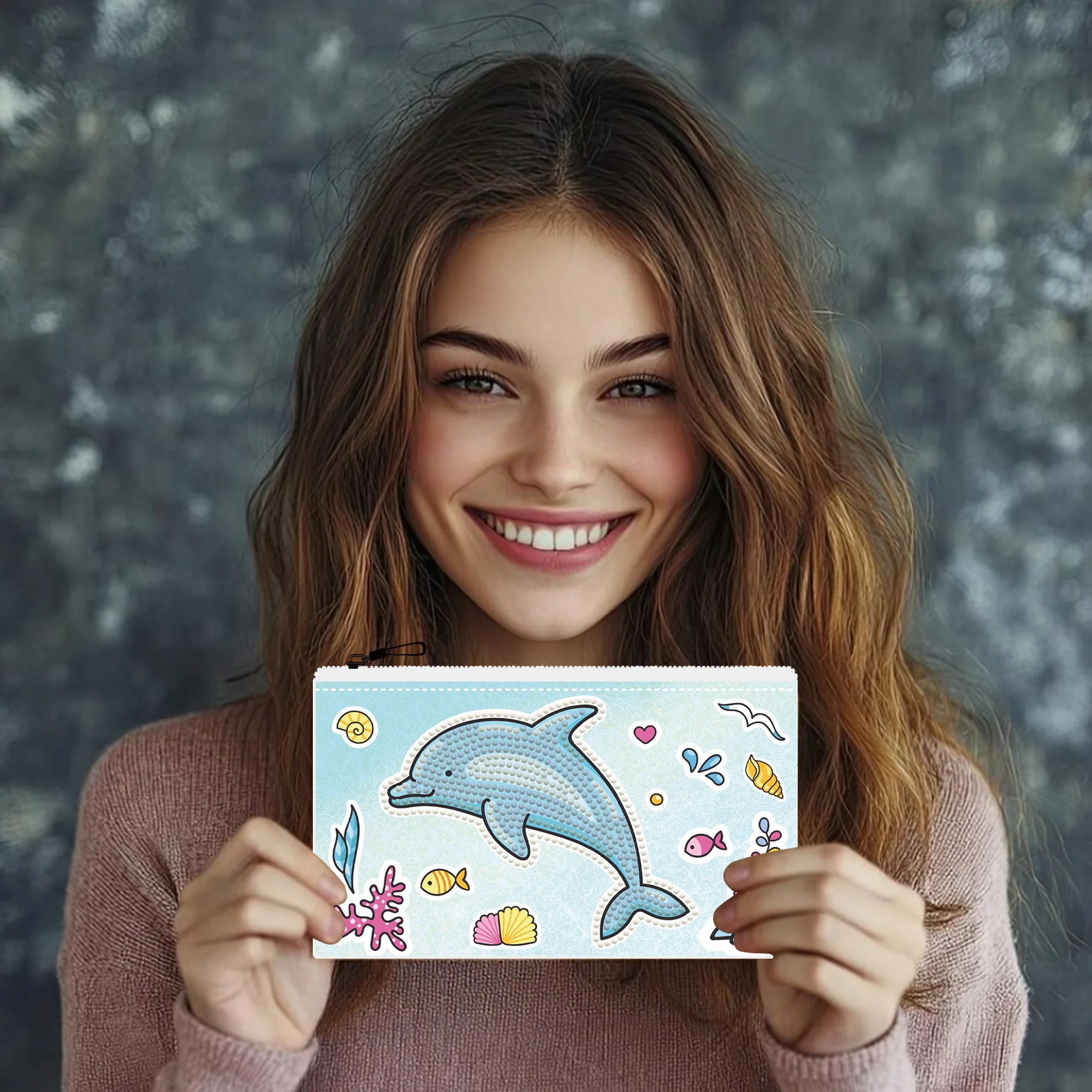 Diamond Dotz DOTZIES DOLPHIN PARTY Diamond Painting - 7.5" x 4.3" - Image 3