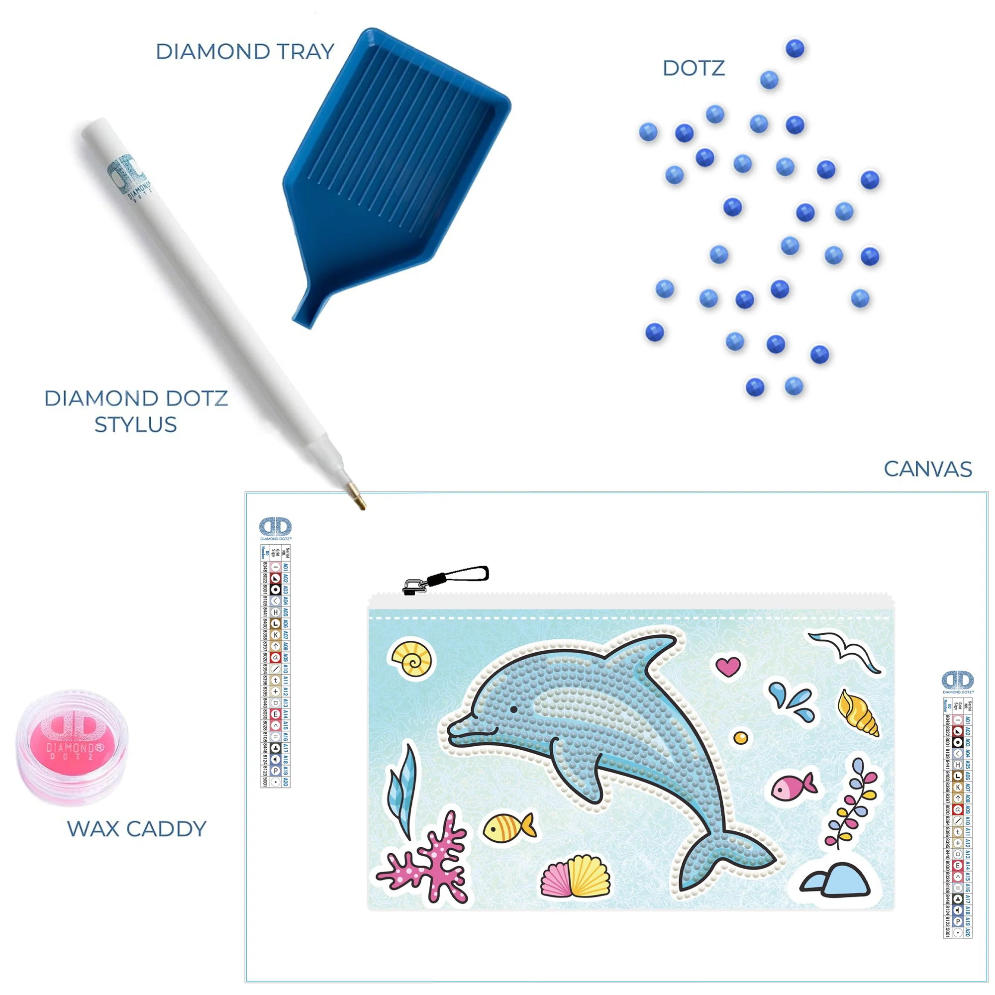 Diamond Dotz DOTZIES DOLPHIN PARTY Diamond Painting - 7.5" x 4.3" - Image 5
