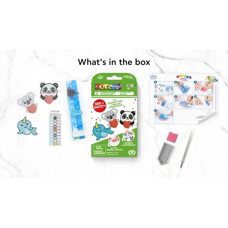 Diamond Dotz DOTZIES 3 STICKERS Multi Pack - Love You Chums - Image 8