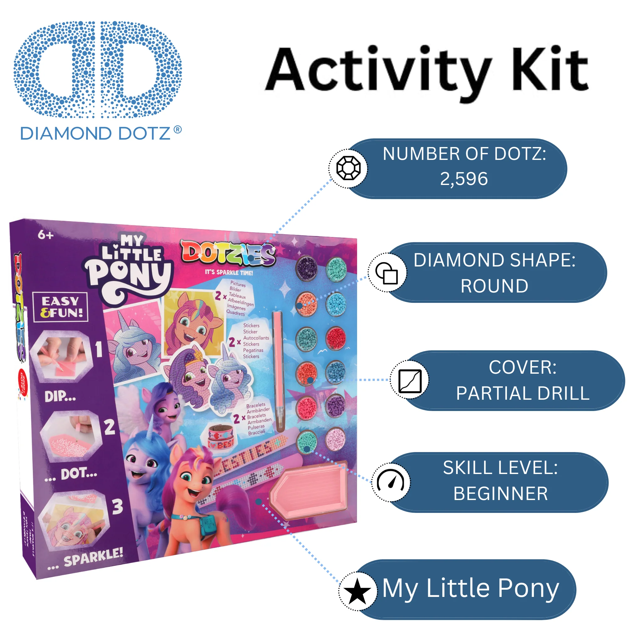 Diamond Dotz DOTZIES Sparkle on! Activity Set 6 projects Diamond Painting - Image 3