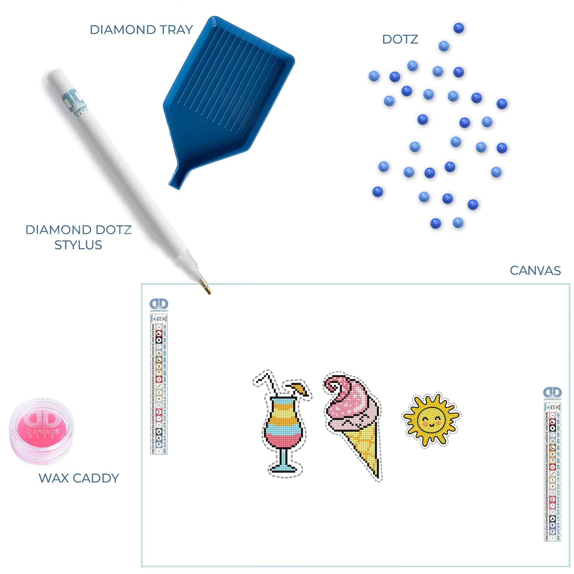 Diamond Dotz DOTZIES 3 STICKERS Multi Pack - Sunshine - Image 5