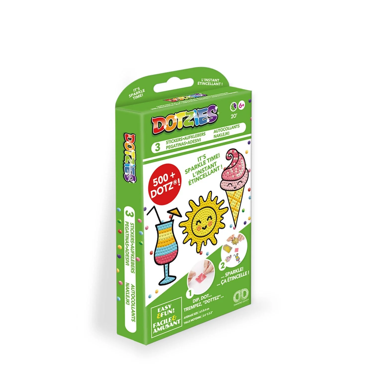 Diamond Dotz DOTZIES 3 STICKERS Multi Pack - Sunshine - Image 7