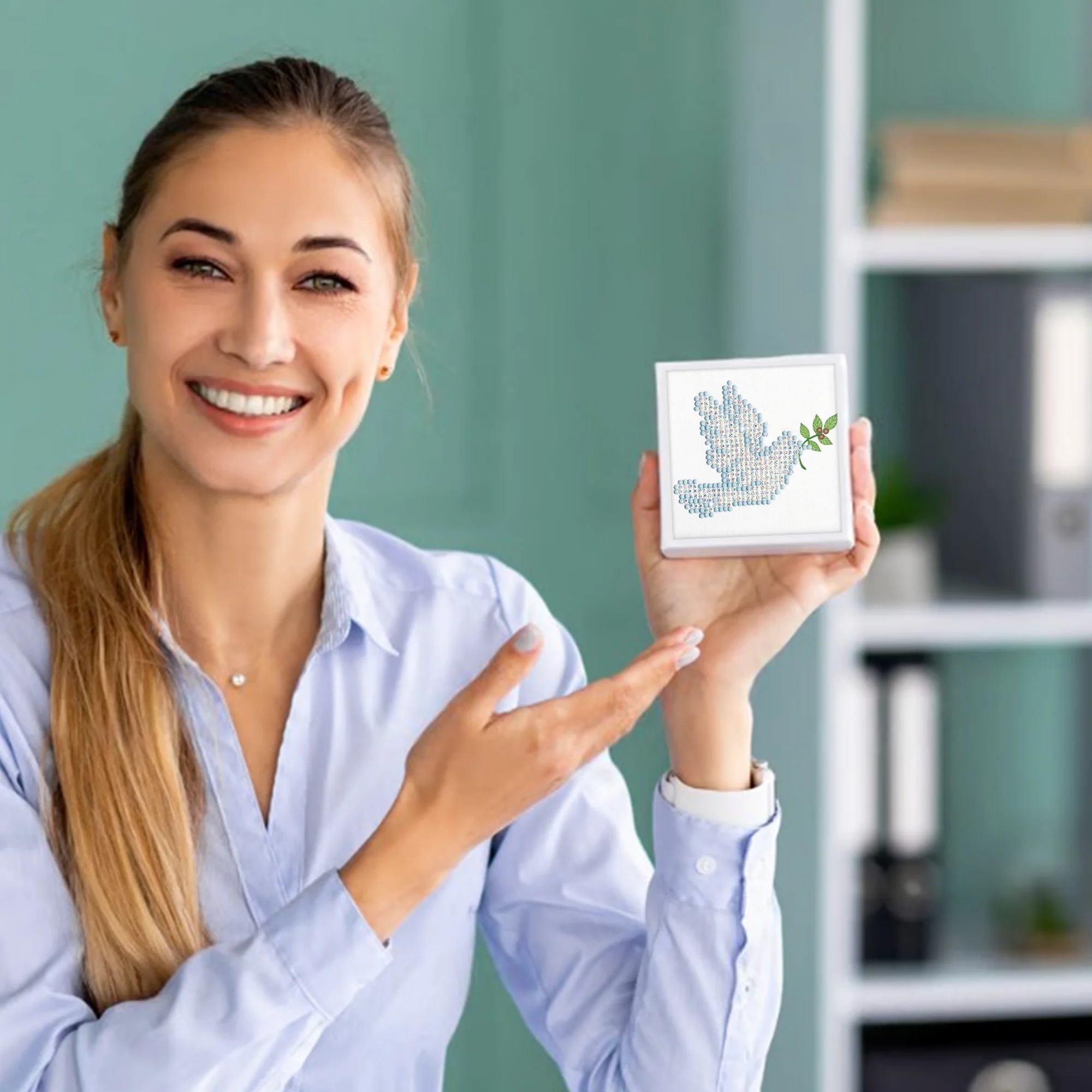 Diamond Dotz Dove of Peace - 4.0" x 4.0" - Image 5