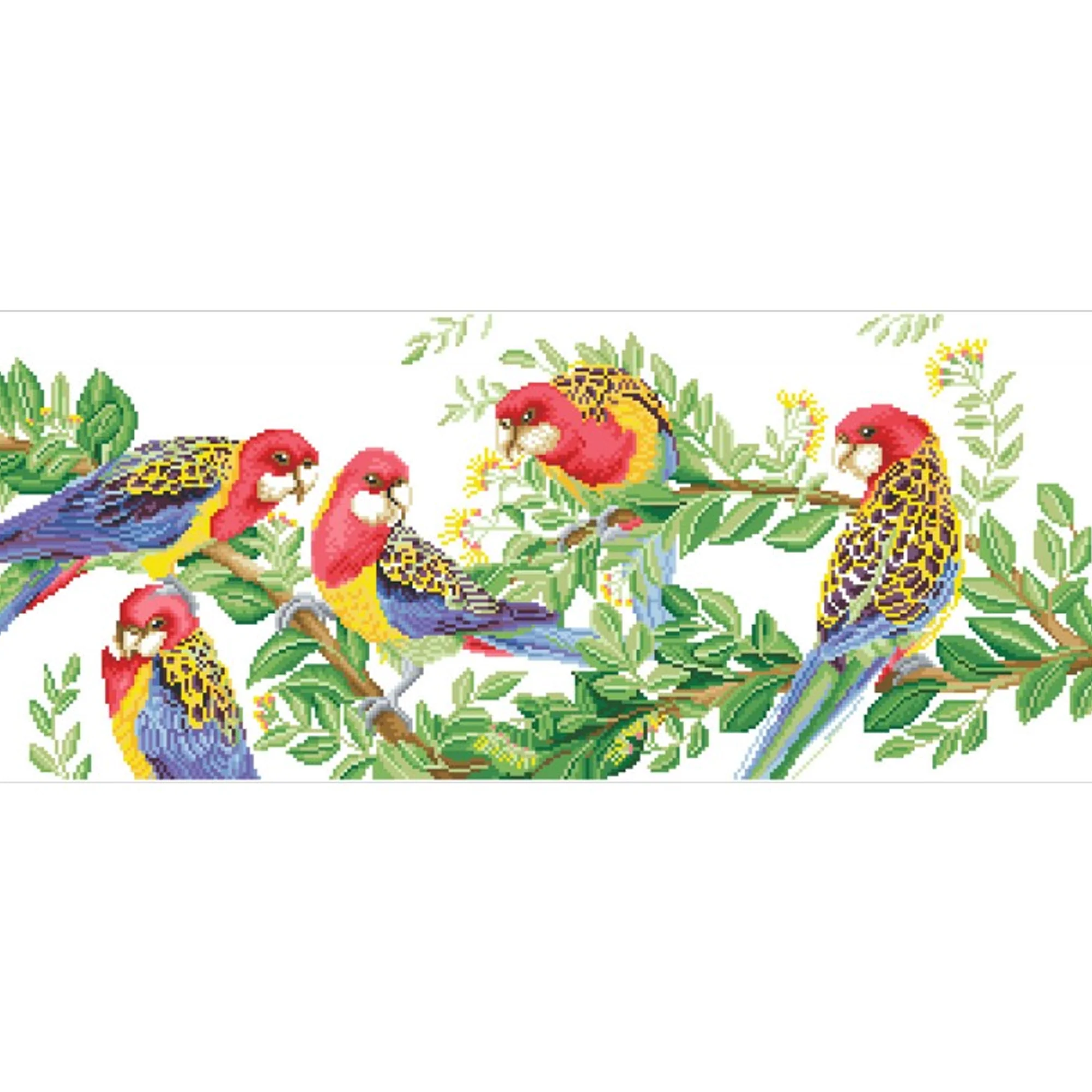 Diamond Dotz Eastern Rosella Gathering - 14.6" x 34.3" - Image 7