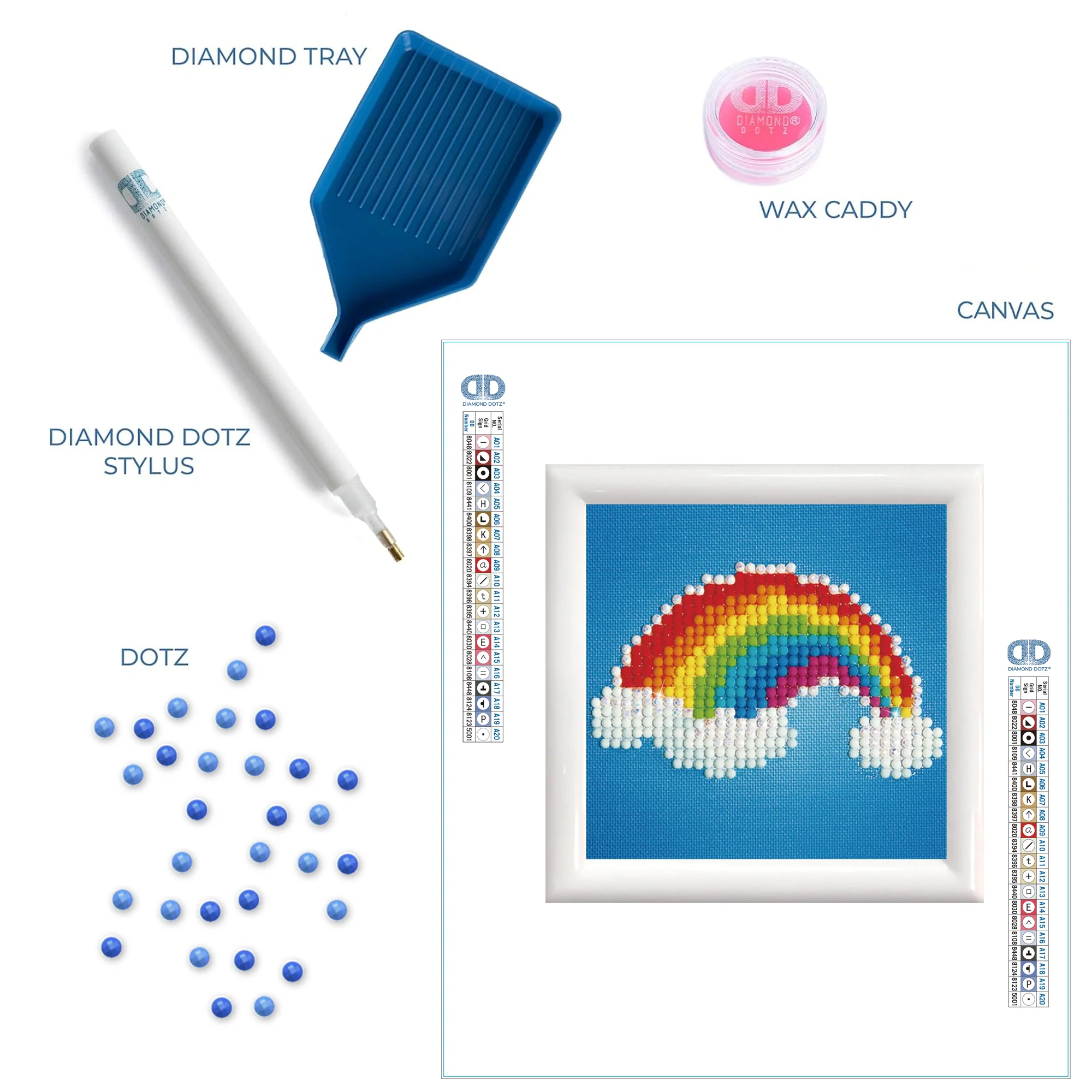 Diamond Dotz Ever Living Rainbow with Frame - 4.0" x 4.0" - Image 5