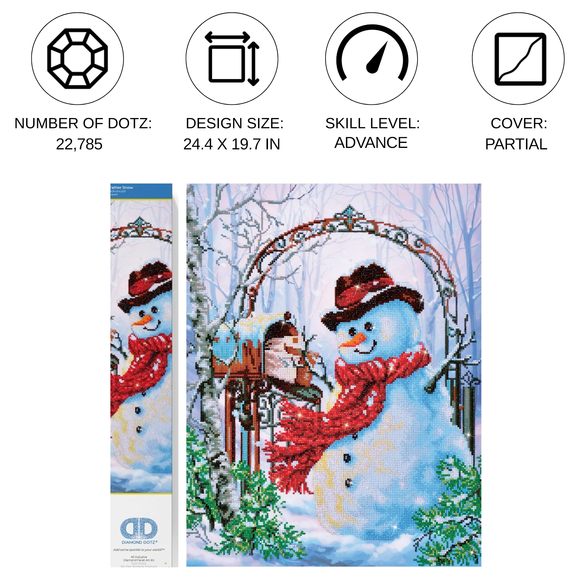 Diamond Dotz Father Snow - 19.7" x 24.4" - Image 3