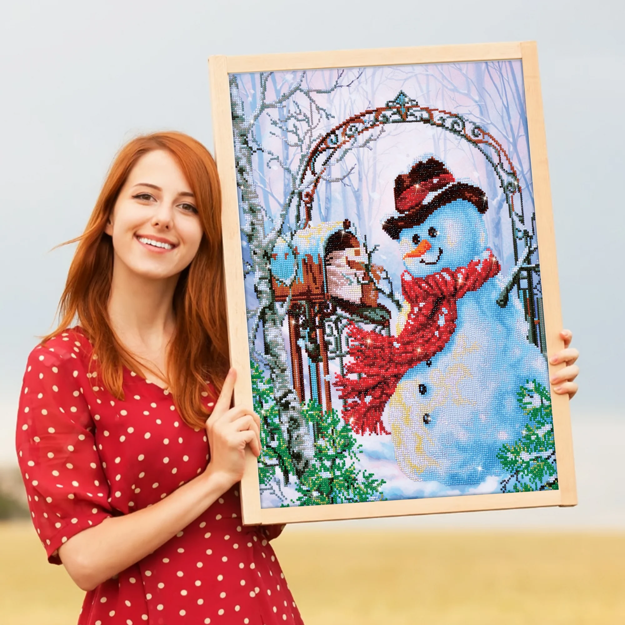 Diamond Dotz Father Snow - 19.7" x 24.4" - Image 4
