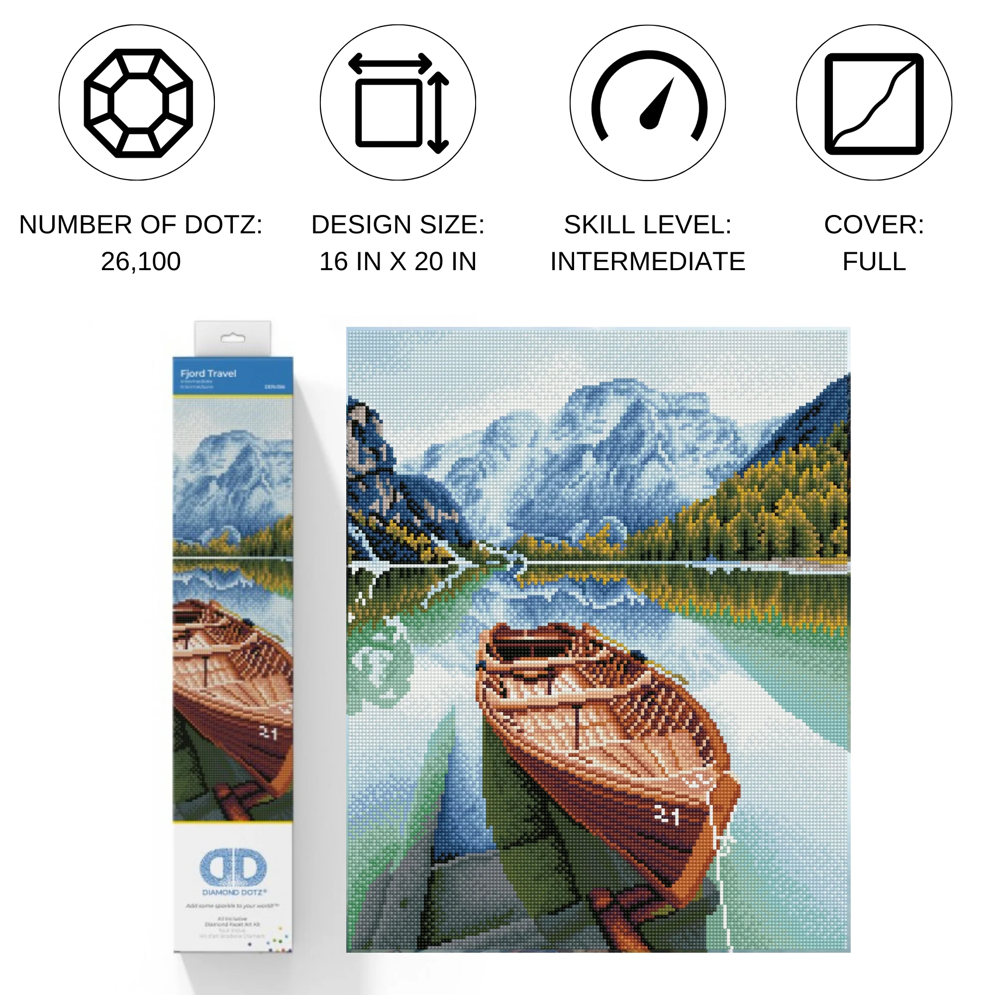 Diamond Dotz Fjord Travel - 16.3" x 20.3" - Image 3