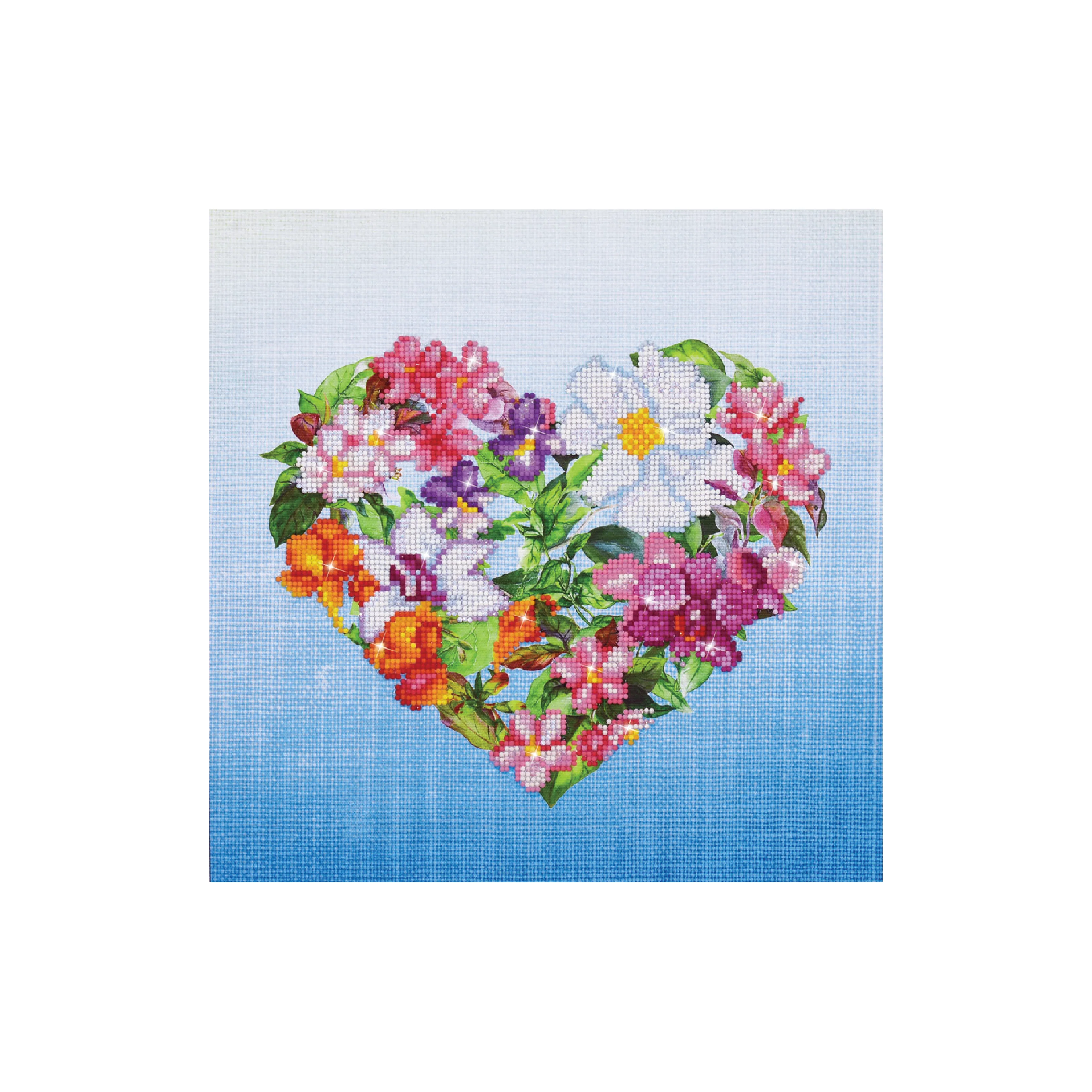 Flower Heart Pre-Framed Kit - 14.6" x 14.6" - Image 2