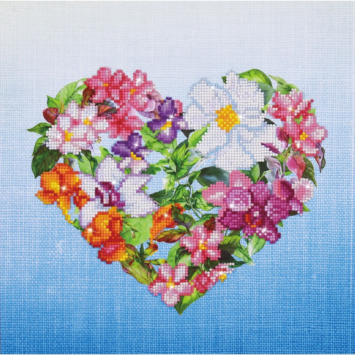 Flower Heart Pre-Framed Kit - 14.6" x 14.6" - Image 3