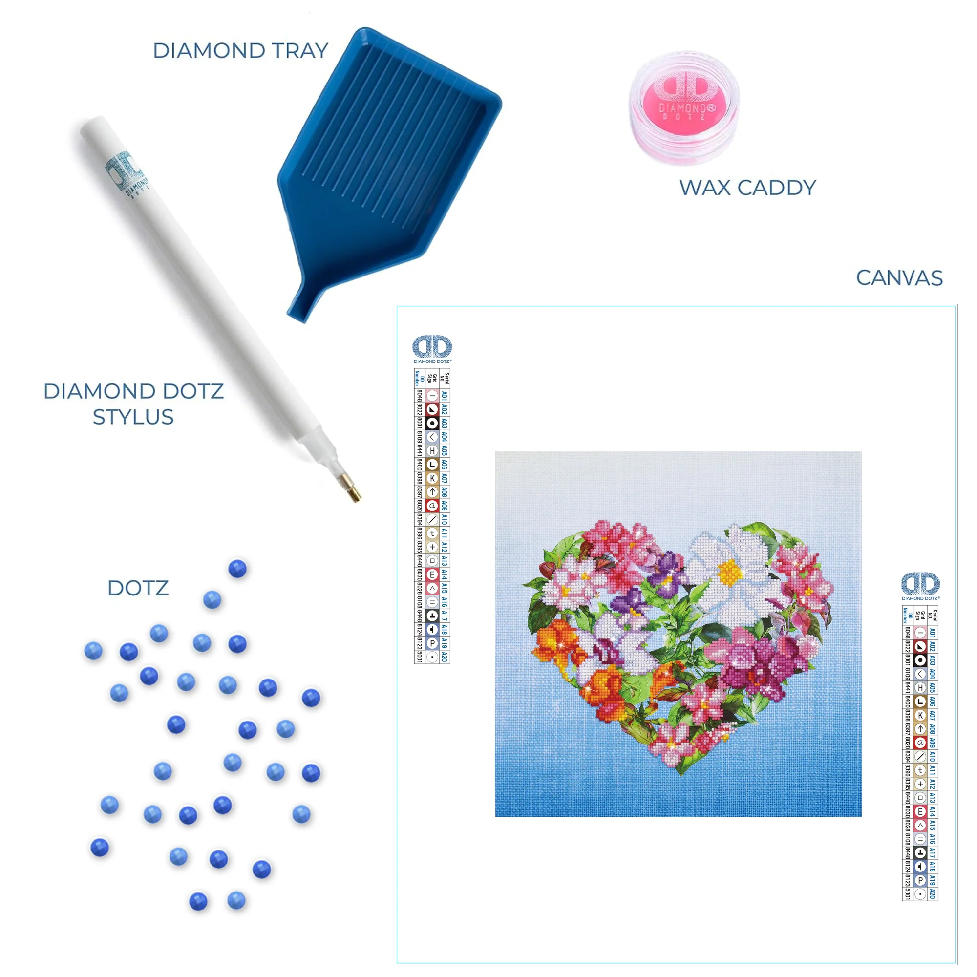 Flower Heart Pre-Framed Kit - 14.6" x 14.6" - Image 6