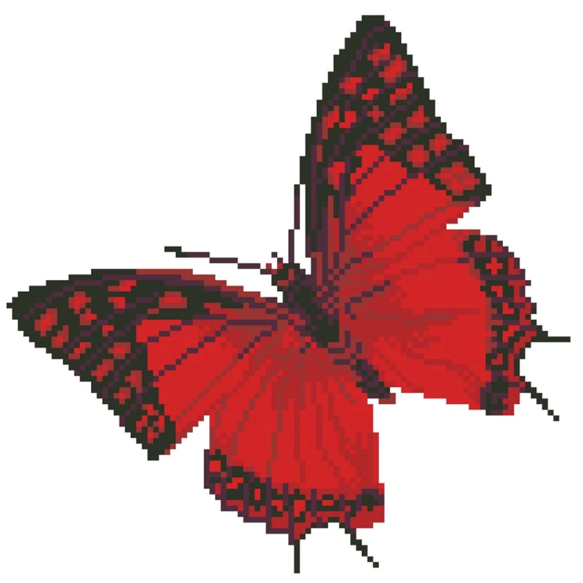 Diamond Dotz Flutter by Red with Frame - 12.0" x 12.0" - Image 4