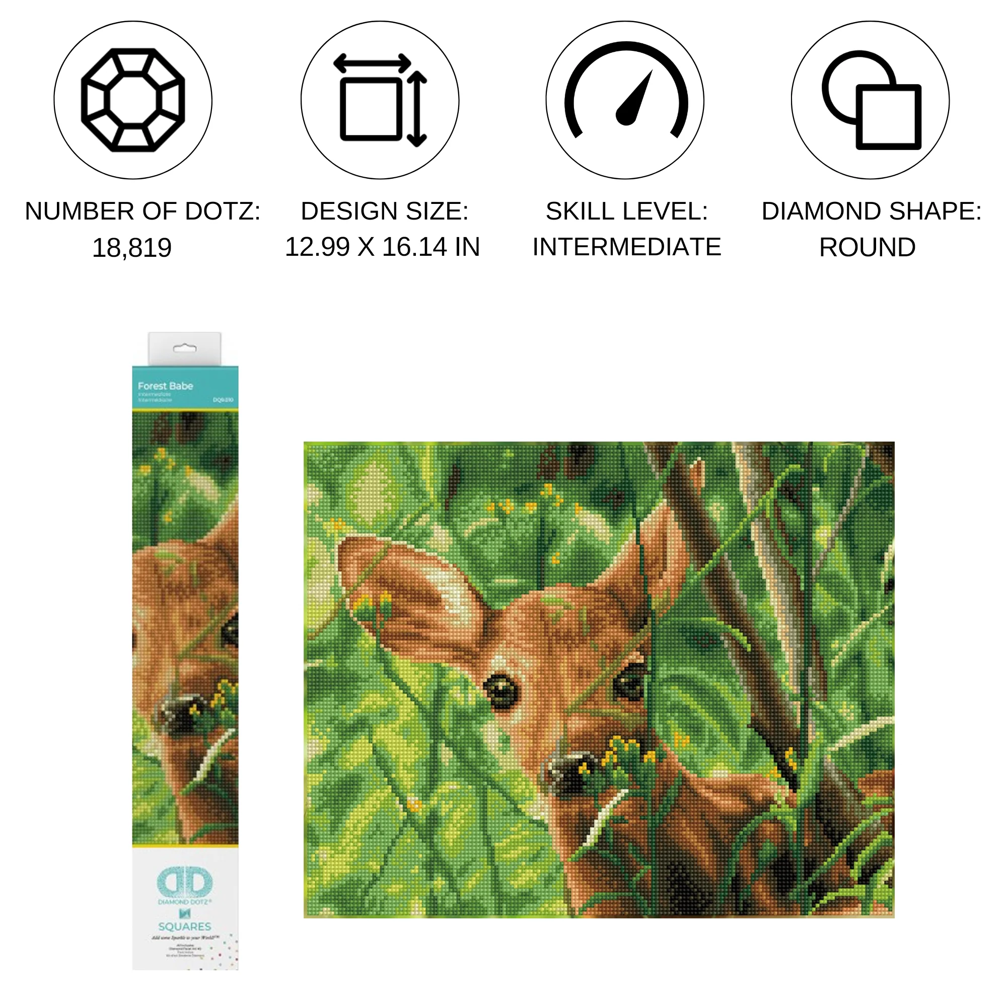 Diamond Dotz Forest Babe - 16.1" x 13.0" - Image 5