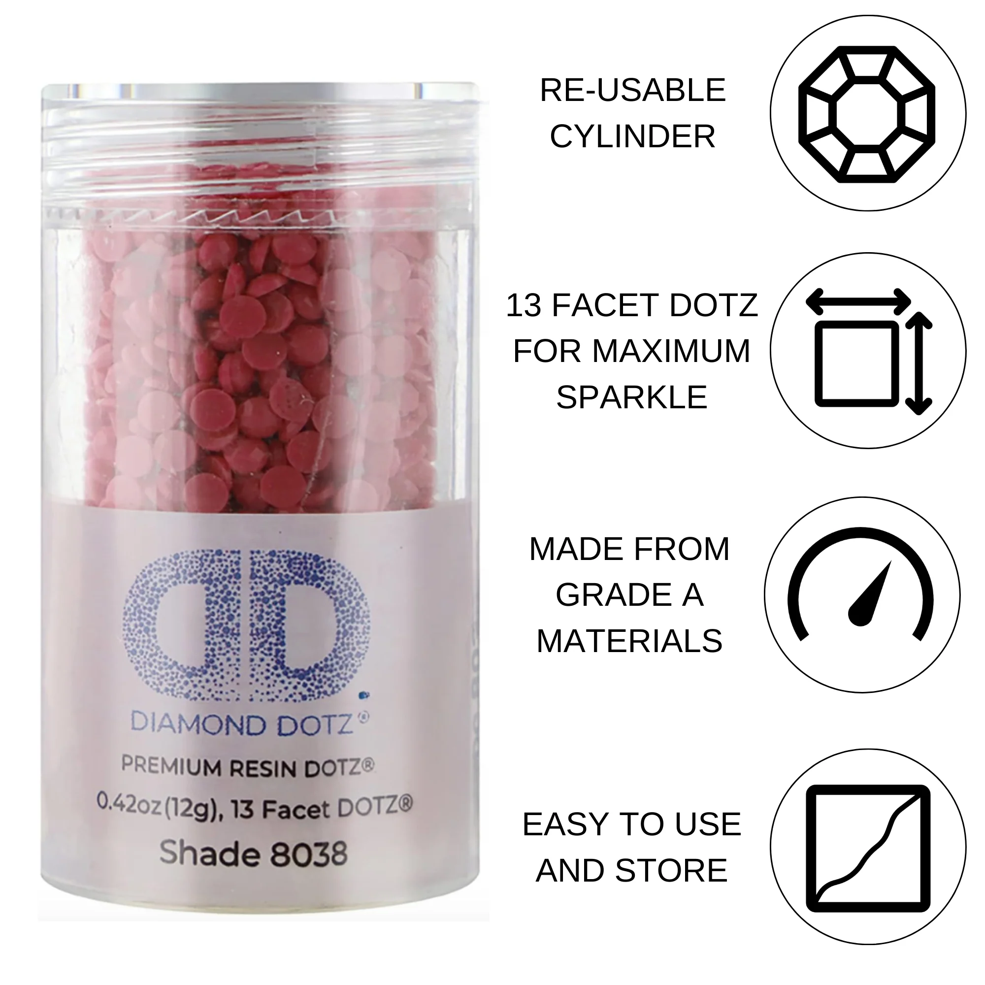 Diamond Dotz 2.8MM 12G DOTZ Cylinder - Dark Floral - Image 4