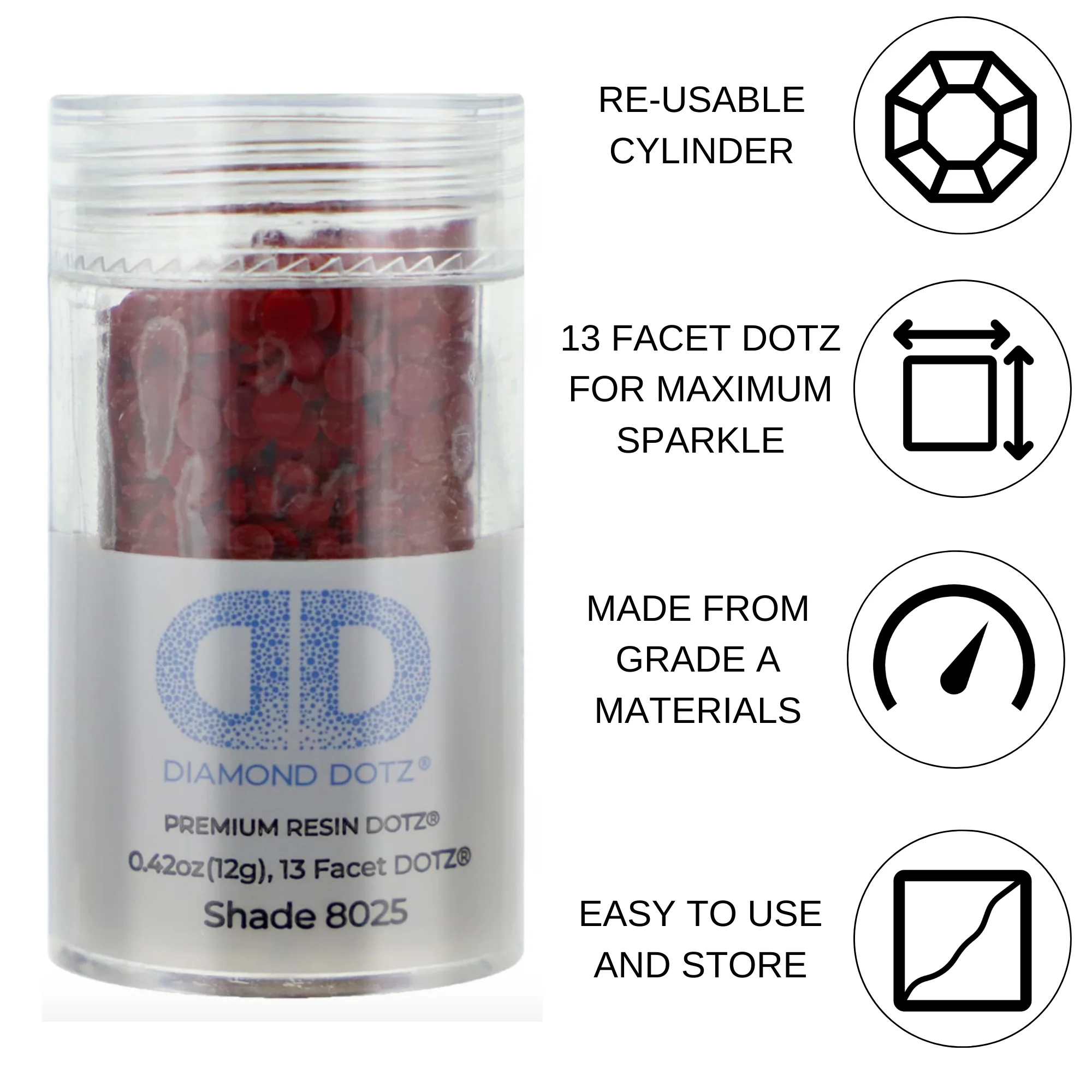 Diamond Dotz 2.8MM 12G DOTZ Cylinder - Ruby - Image 4