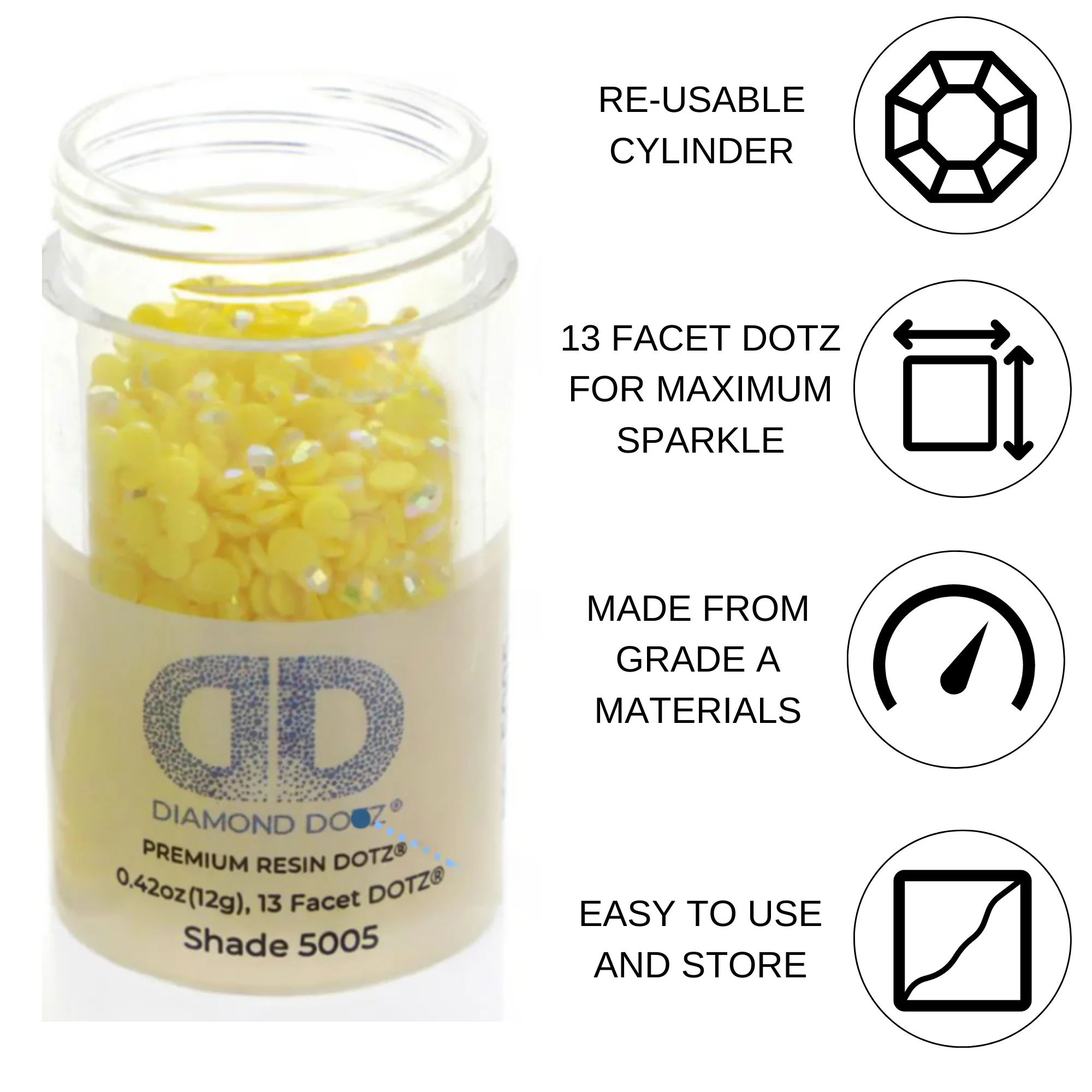 Diamond Dotz 2.8MM 12G DOTZ Cylinder - Yellow AB - Image 4