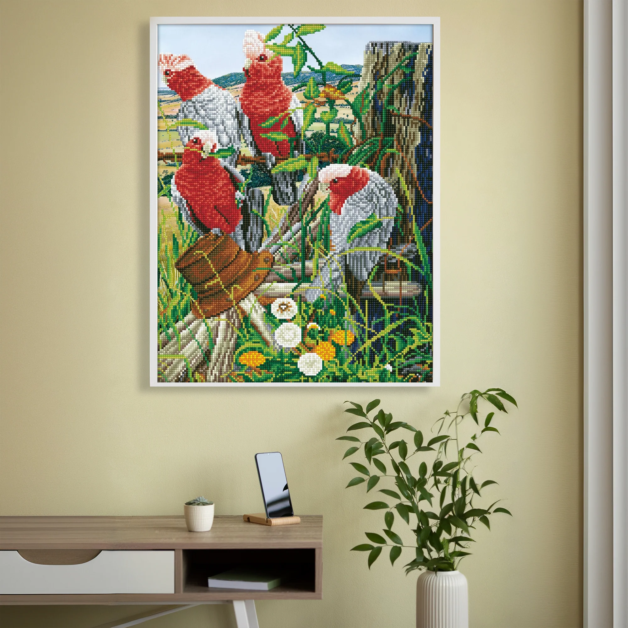 Diamond Dotz Galah Quartet - 18.5" x 22.4" - Image 3