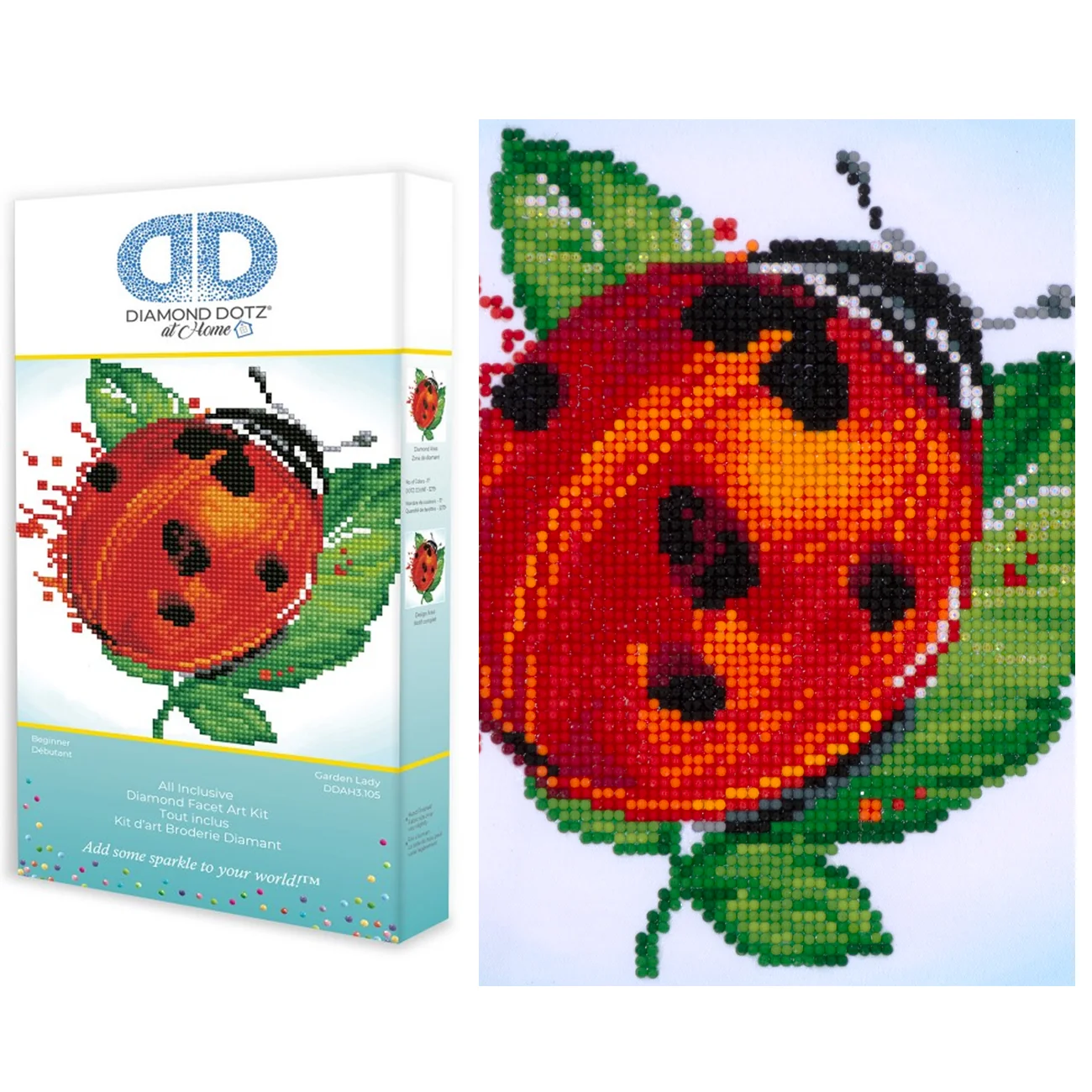 Diamond Dotz Garden Lady Ladybug - 8.7" x 8.7"