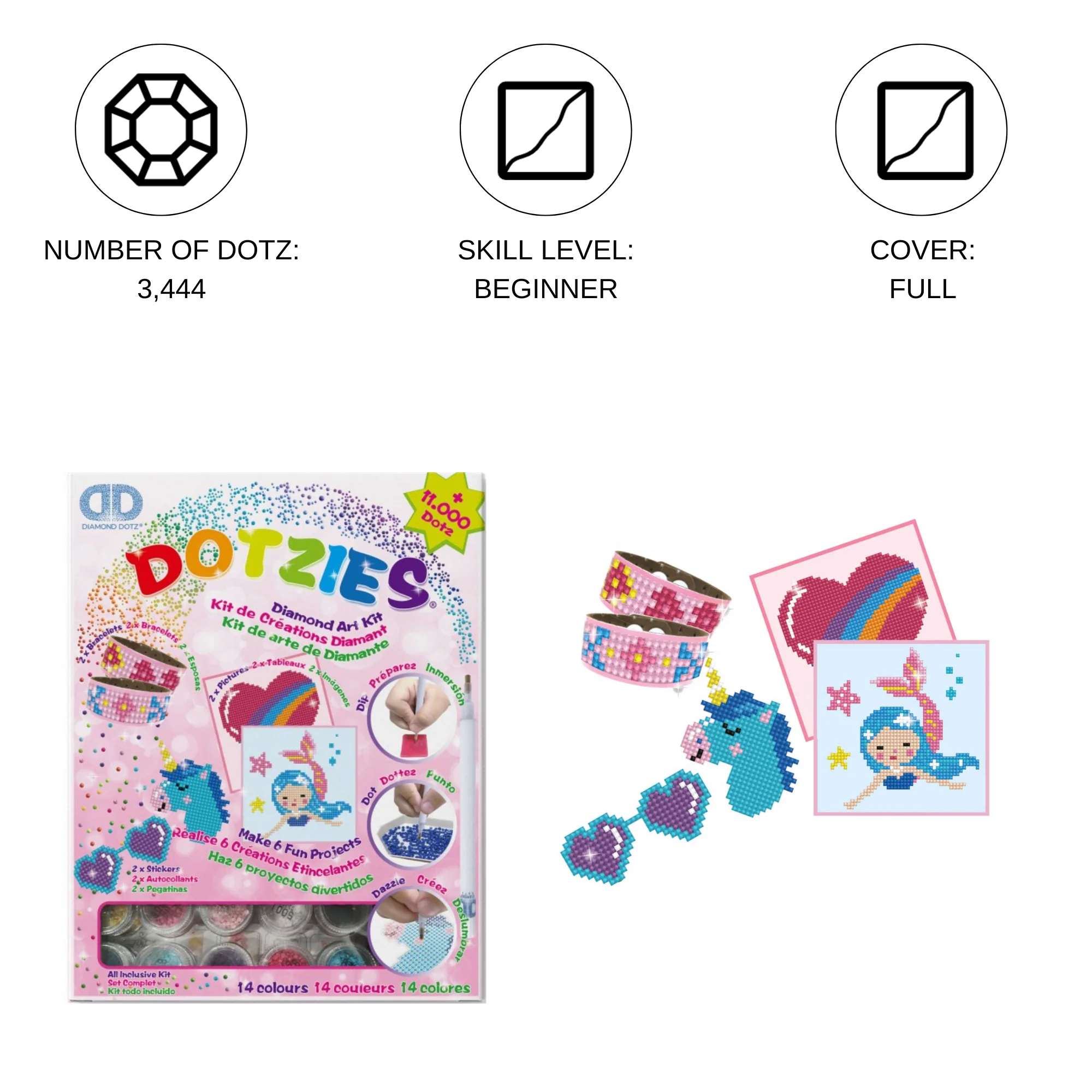 Diamond Dotz DOTZIES GIRL VARIETY KIT 6 projects Diamond Painting - Image 3